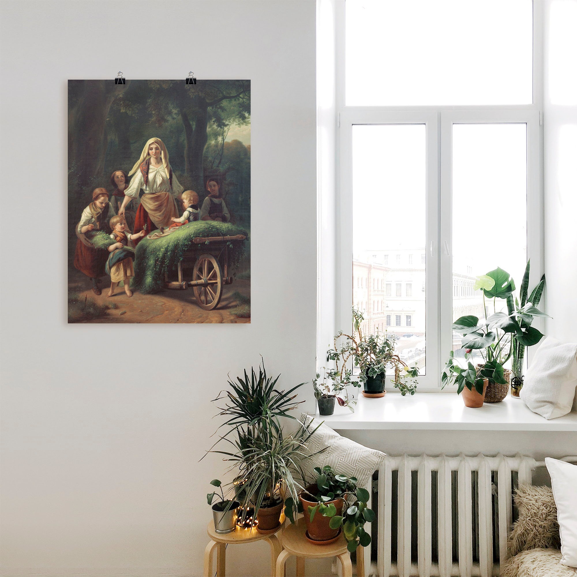 Artland Kunstdruck »Die Heimkehr aus dem Walde«, Gruppen & Familien, (1 St.), als Alubild, Leinwandbild, Wandaufkleber oder Poster in versch. Größen