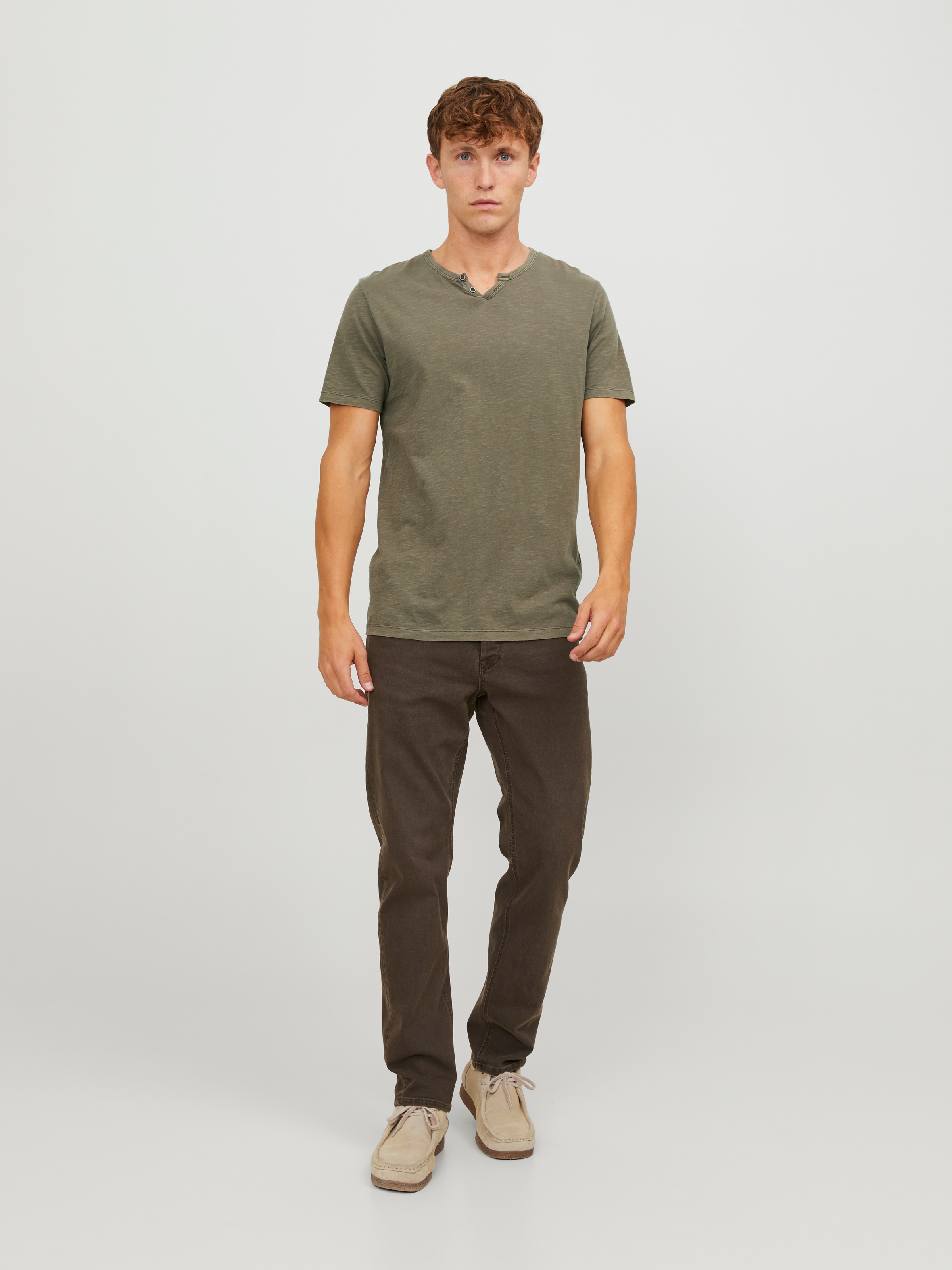 Jack & Jones T-Shirt »SPLIT NECK TEE«