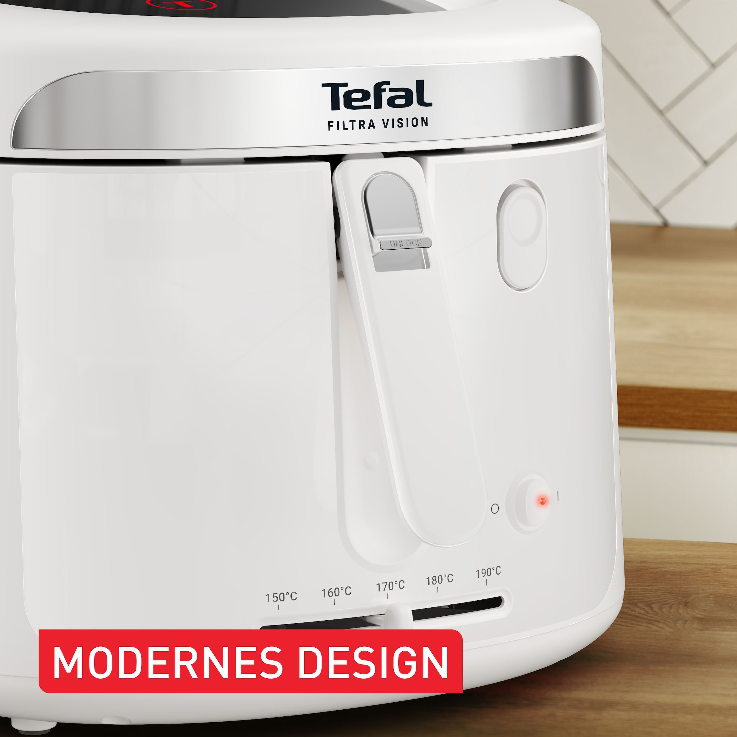 Tefal Fritteuse »Filtra Vision« 1900 W Fassungsvermögen 2,1 l extragroßes Sichtfenster für bessere Sicht, Filtersieb, FF2541