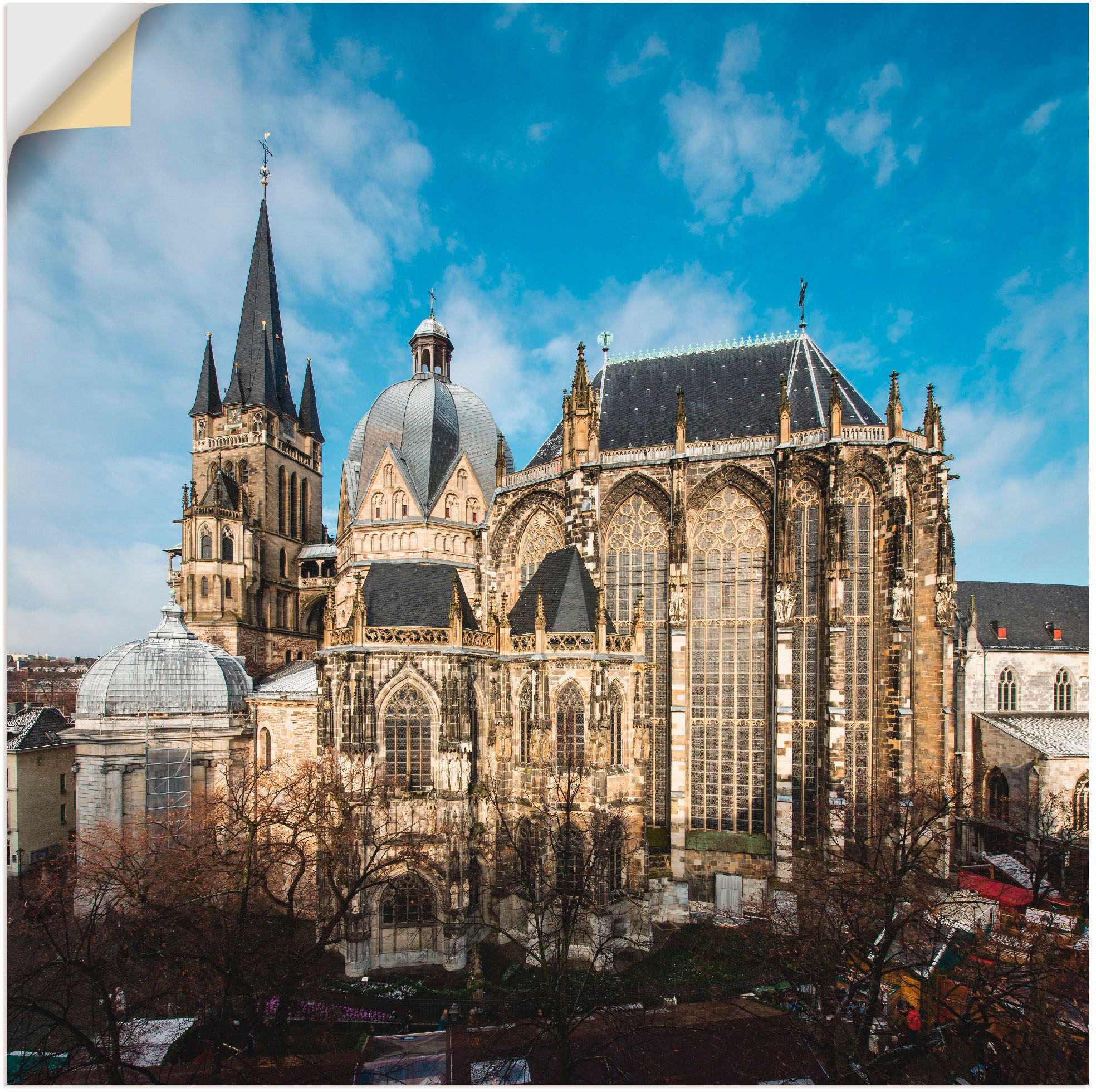 Artland Wandbild »Aachener Dom II«, Gebäude, (1 St.), in vielen Größen & Produktarten - Alubild / Outdoorbild für den Außenbereich, Leinwandbild, Poster, Wandaufkleber / Wandtattoo auch für Badezimmer geeignet