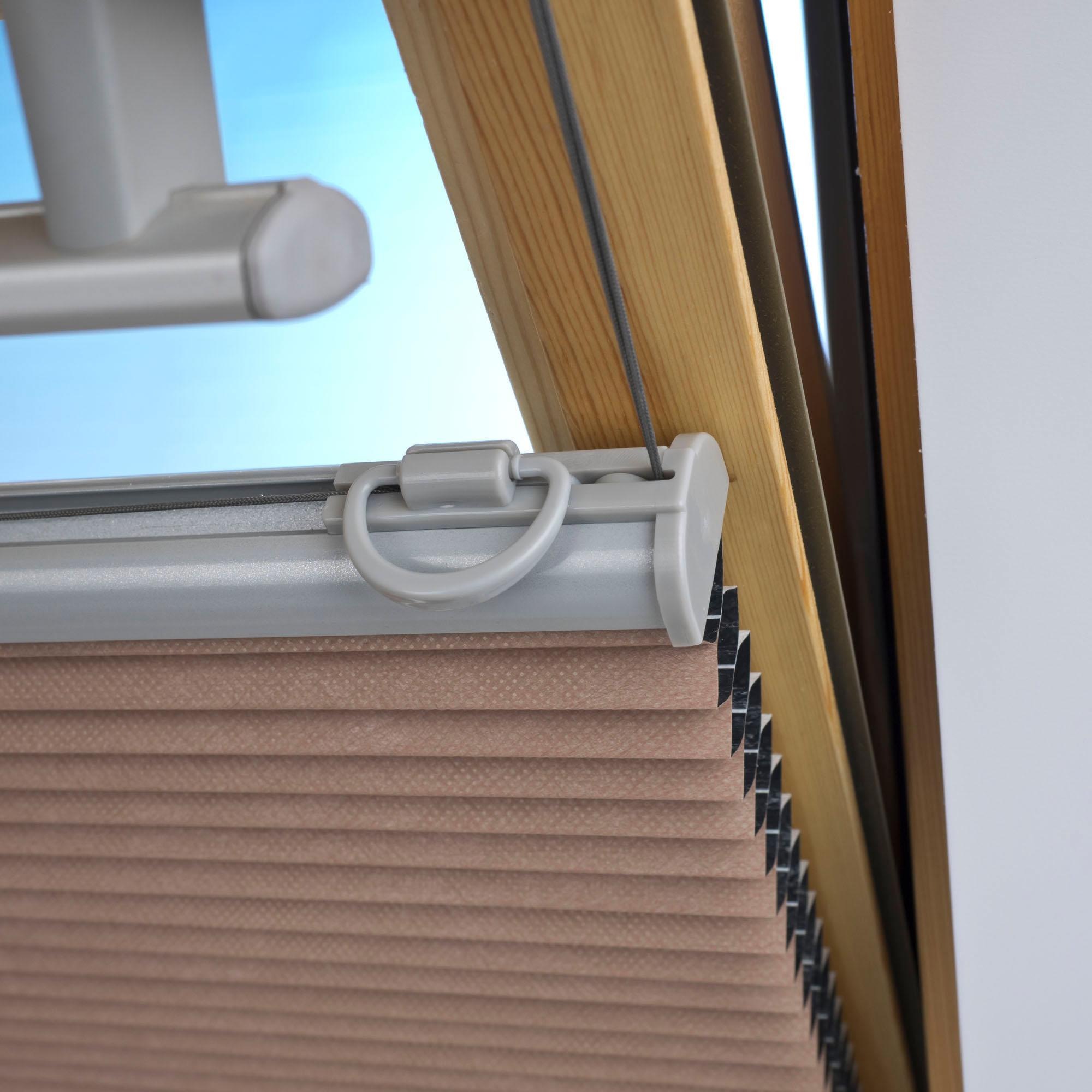 Liedeco Dachfensterplissee »Universal energiesparend, verspannt, online OTTO verdunkelnd, bei ohne Bohren, Dachfenster-Plissee«, Fixmaß