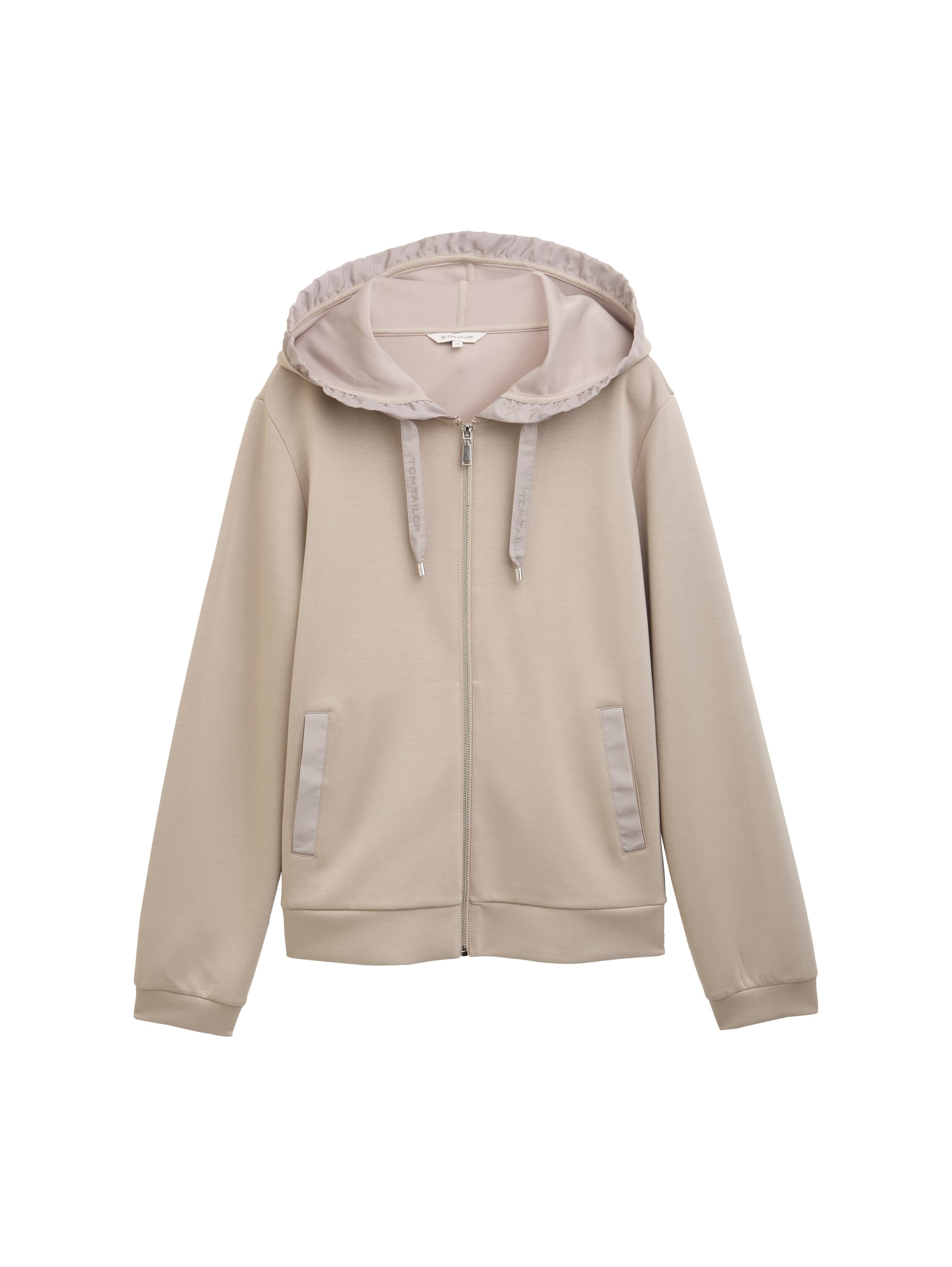 TOM TAILOR Kapuzensweatjacke, mit Viskose und Stretch