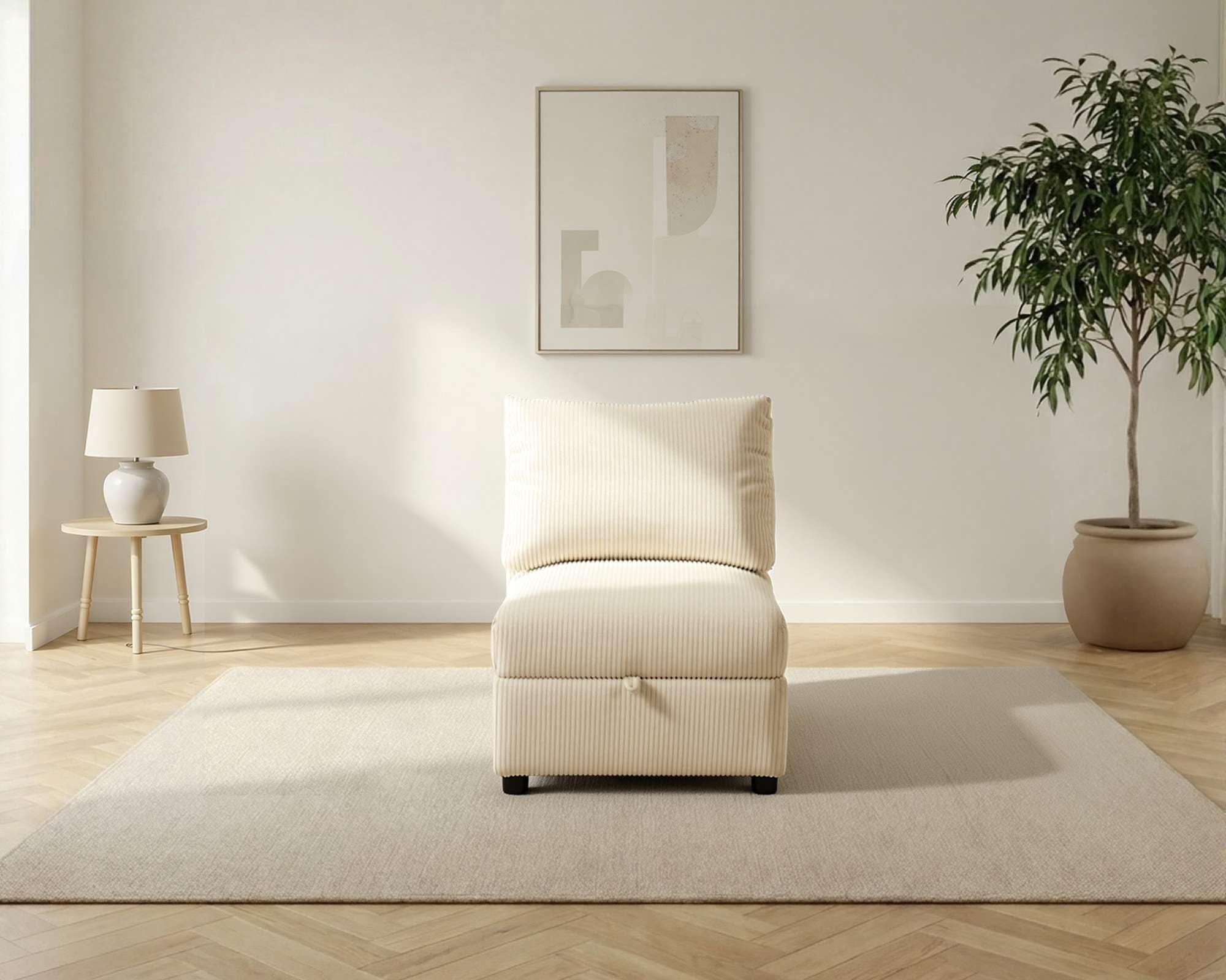 Dorel Home Sessel »STILHUS Sofa-Mittel-Element, mit Stauraum, Breite 65 cm, Cord-Bezug« als Modul oder separat verwendbar - individuell kombinierbar