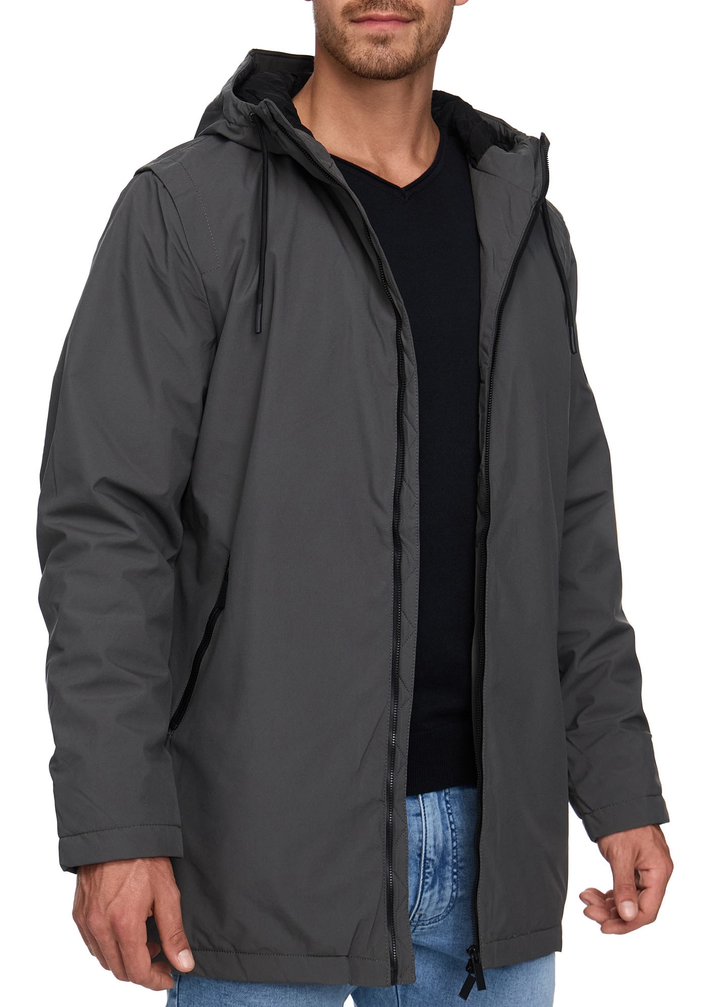 Indicode Langjacke »INChanto«, mit Kapuze