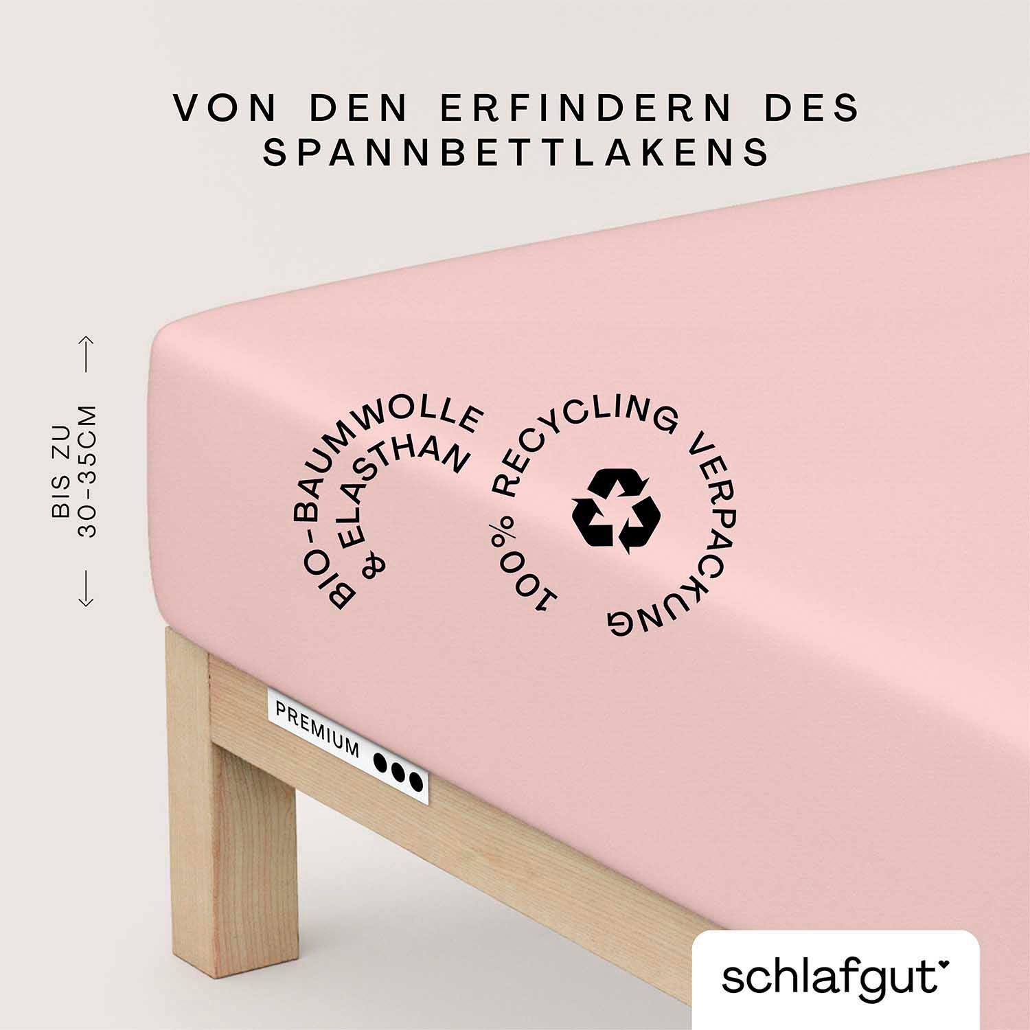 Schlafgut Spannbettlaken »Premium«, Zero Waste Verpackung, PREMIUM Qualität