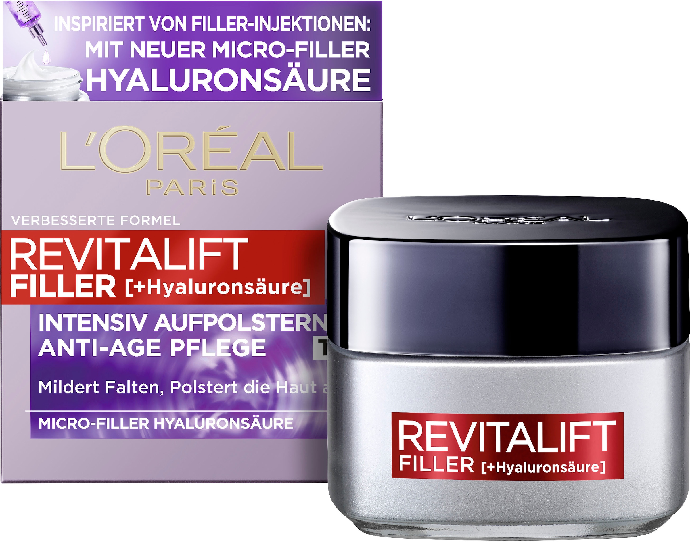 L'ORÉAL PARIS Anti-Aging-Creme »RevitaLift Filler Tag«, mit hochkonzentrierter Hyaluronsäure