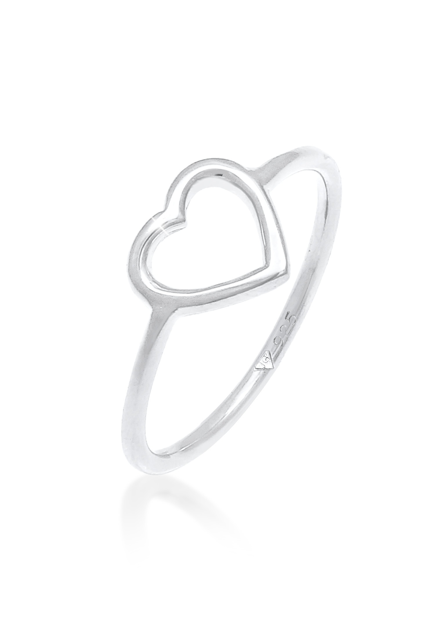 Elli Fingerring »Ring Herz Liebe Romantik Zart Filigran 925 Silber«