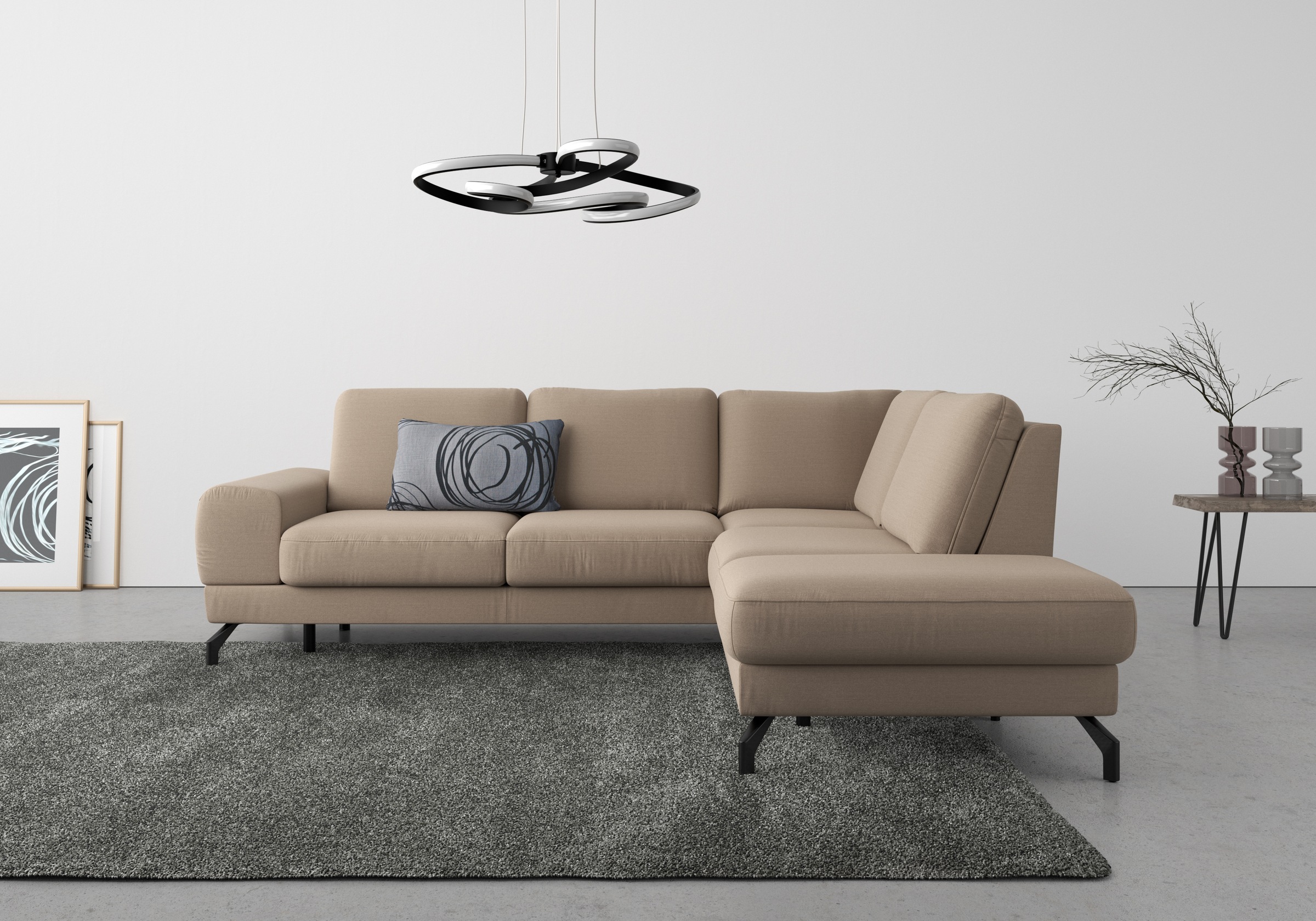 sit&more Ecksofa »Cinturo L-Form«, inklusive Sitztiefenverstellung und Federkern, Sitzhöhe 45 cm