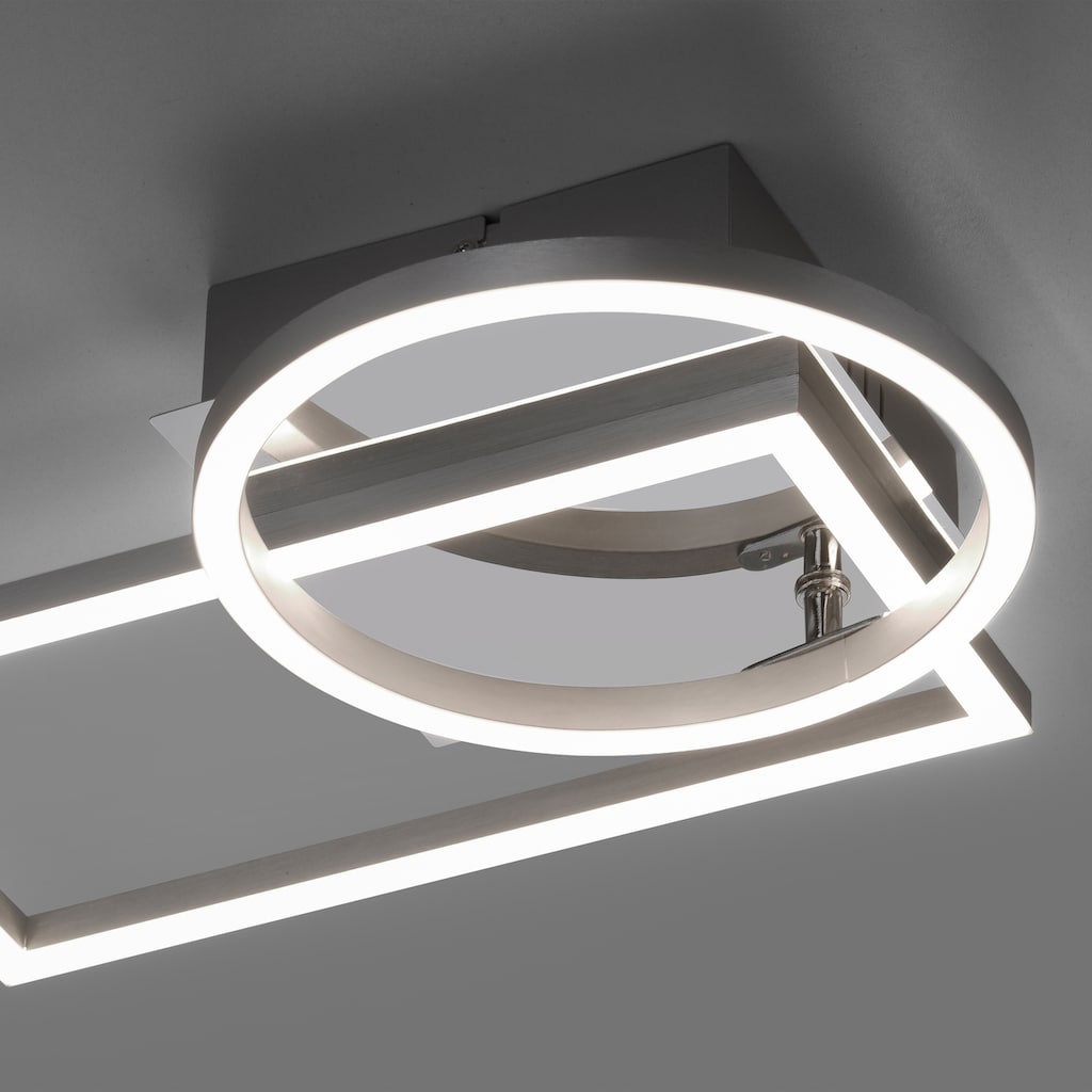 my home LED Deckenleuchte »Jorvin«, LED-Modul, 1 St., Warmweiß, Moderne Deckenlampe stahl L37 x 26 cm, schwenkbar, flache Bauform