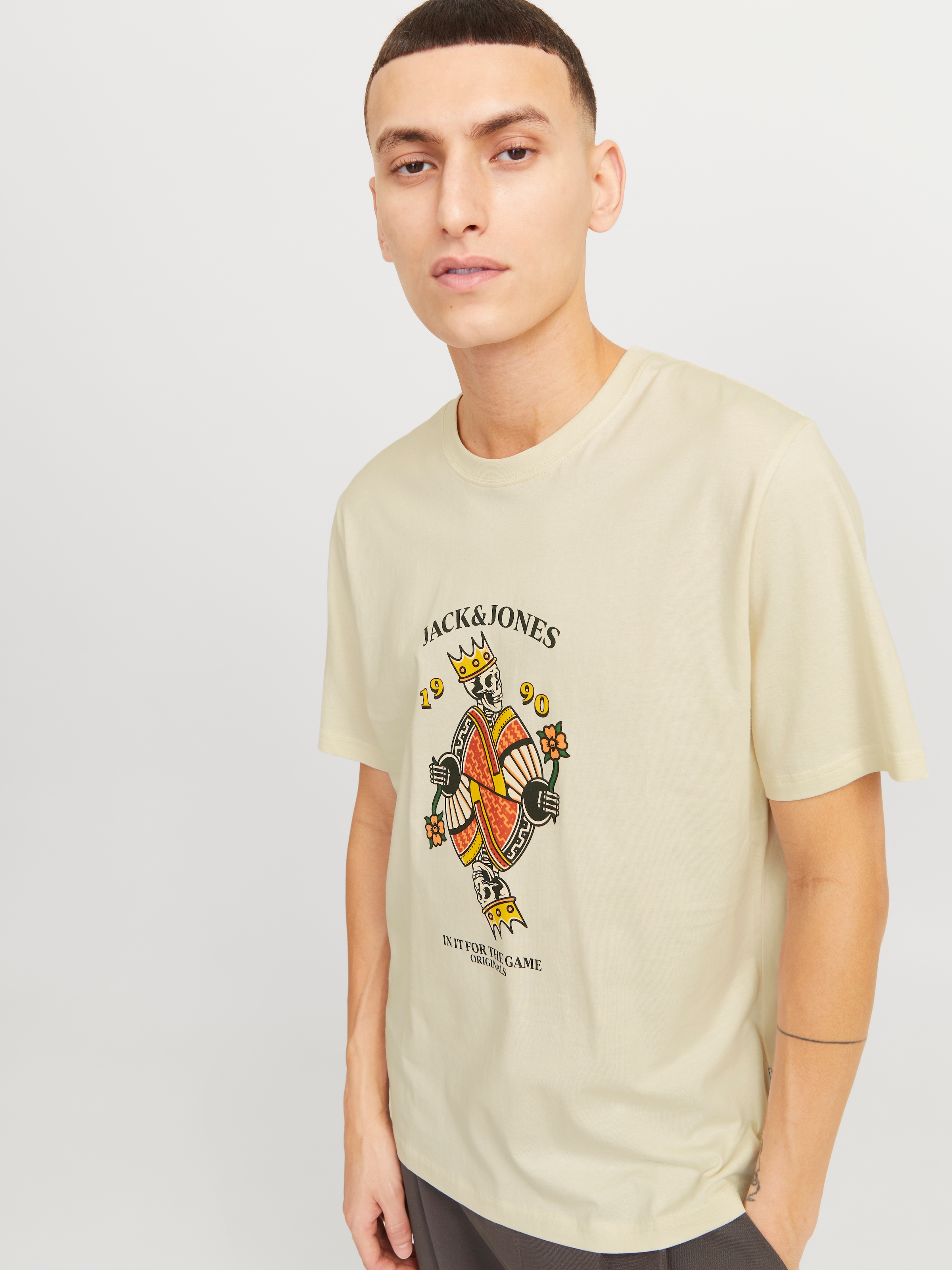 Jack & Jones T-Shirt »JORANATOMY SKULL TEE SS CREW NECK LN«
