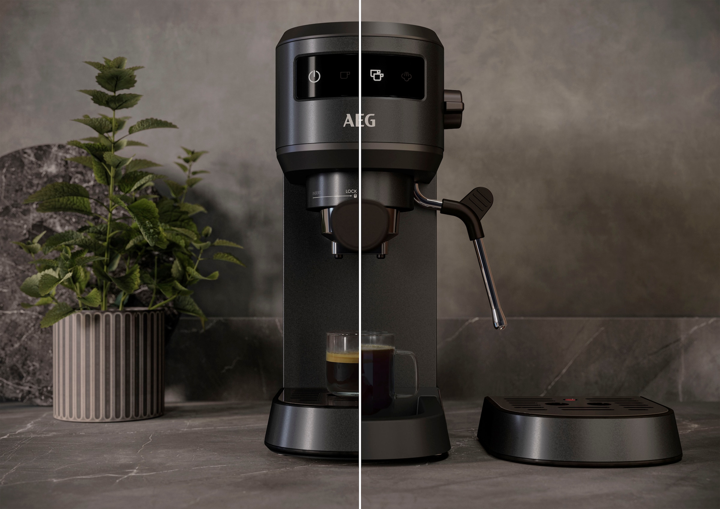 AEG Siebträgermaschine »Gourmet 6 EC6-1-6BST«, Korbfilter