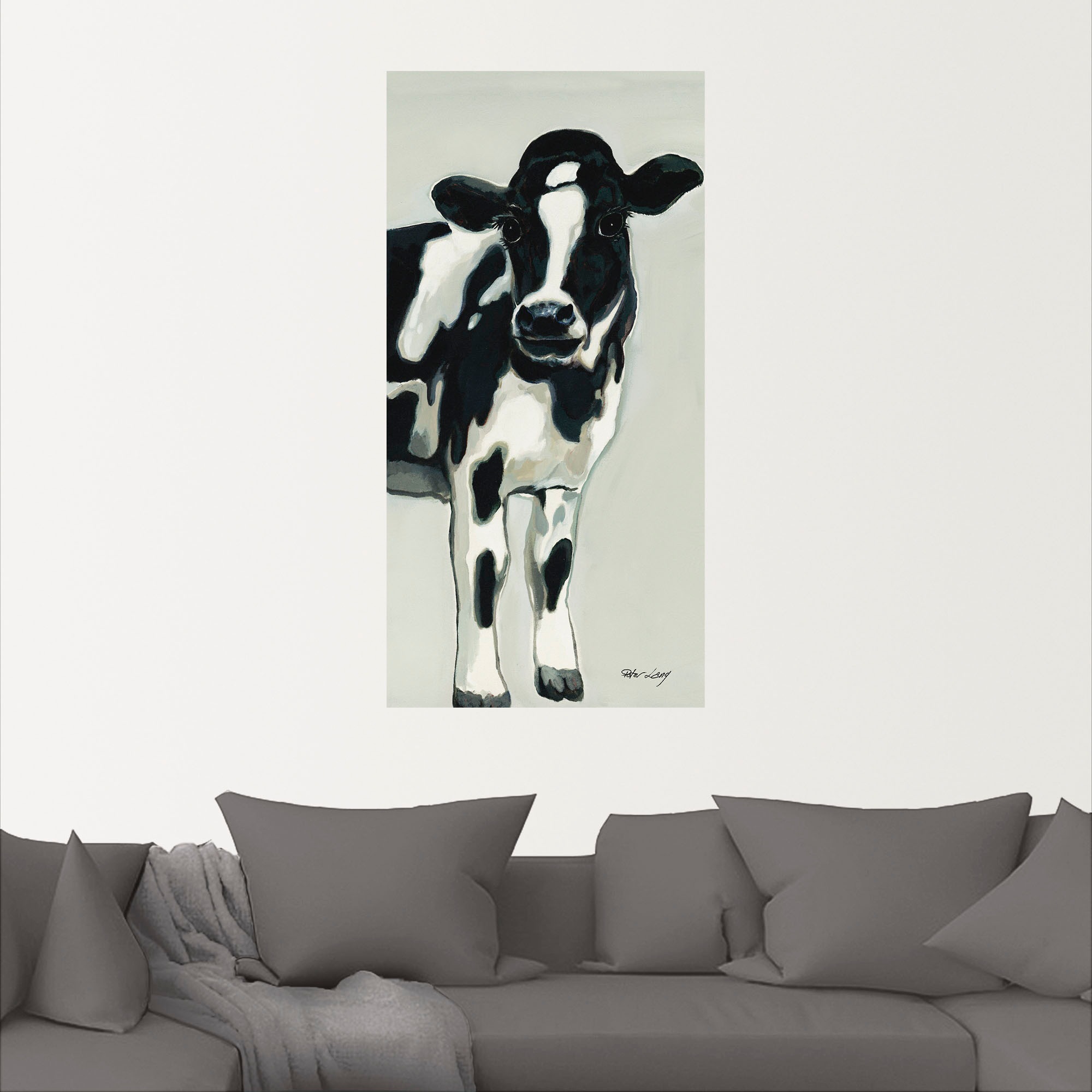 Artland Wandbild »Kuh«, Haustiere, (1 St.), als Alubild, Outdoorbild, Leinwandbild, Poster, Wandaufkleber