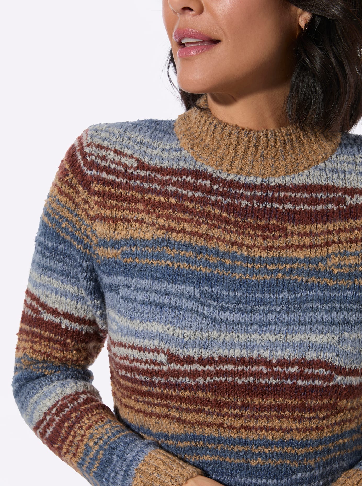 Casual Looks Stehkragenpullover »Bouclé-Pullover«