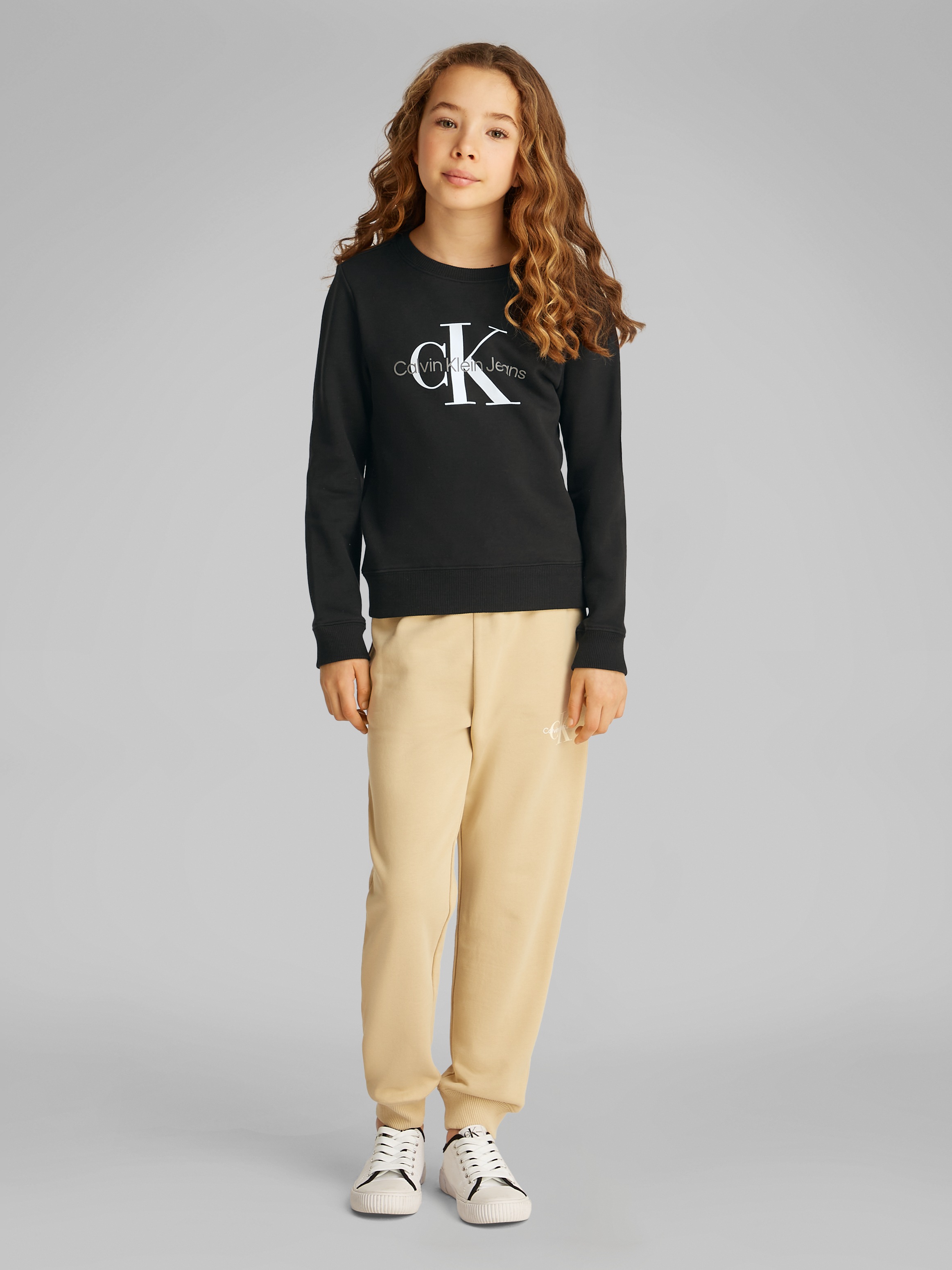 Calvin Klein Jeans Sweatshirt »CK Monogram Terry Cn«, für Kinder bis 16 Jahre und mit Logodruck