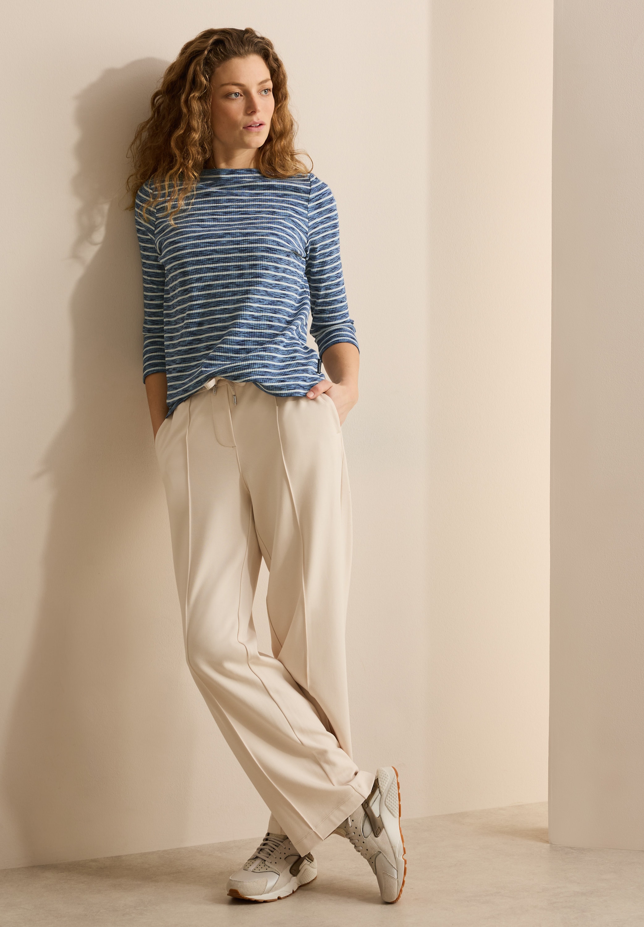 Cecil Langarmshirt, melierte Optik