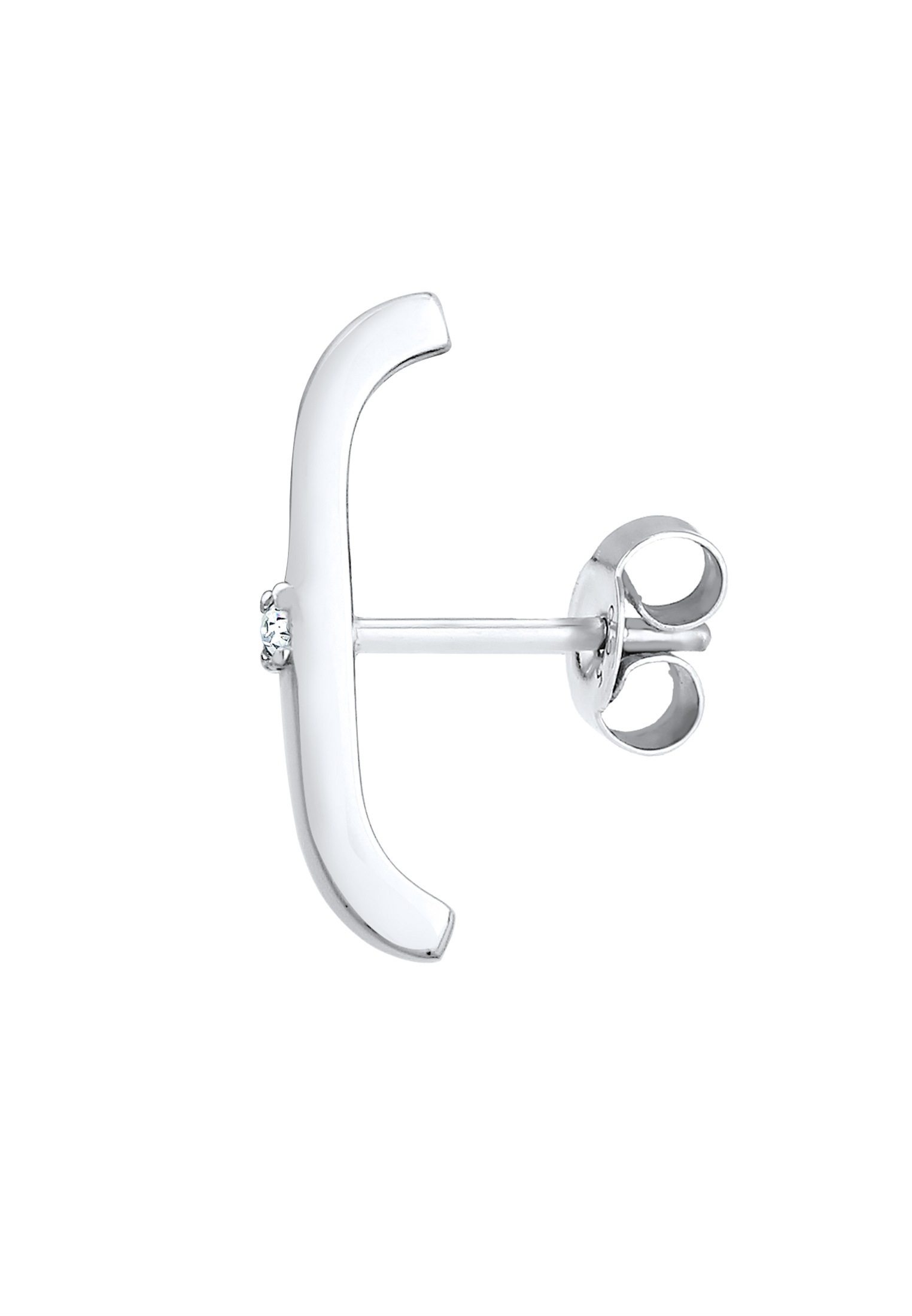 Elli Paar Ohrstecker »Ohrringe Ohrstecker mit Glas Kristall Weiß 925 Sterling Silber«