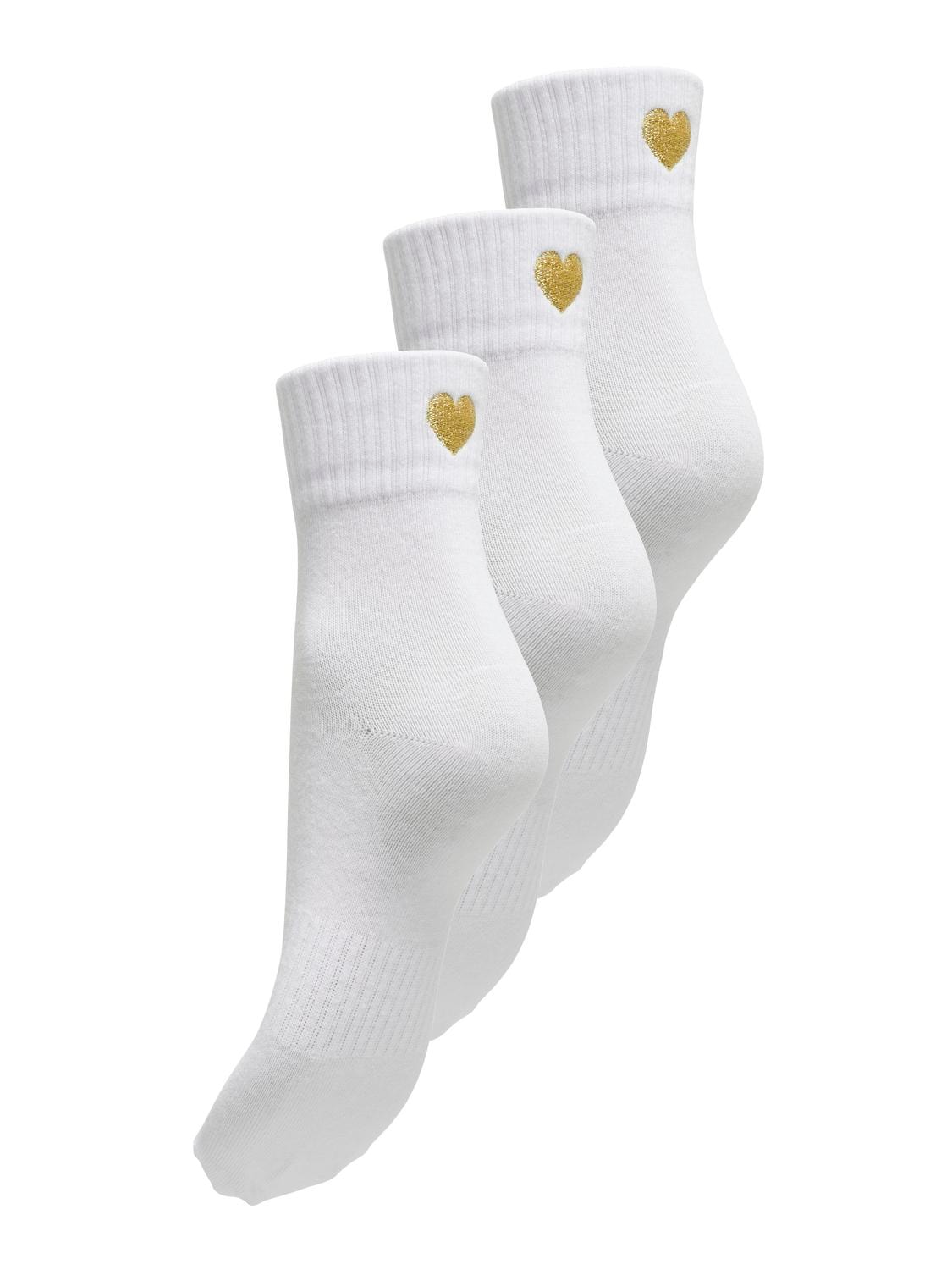 ONLY Socken »ONLTINE HEART TENNIS SOCK 3-PACK AC NOOS« Packung, 3 Paar tlg.