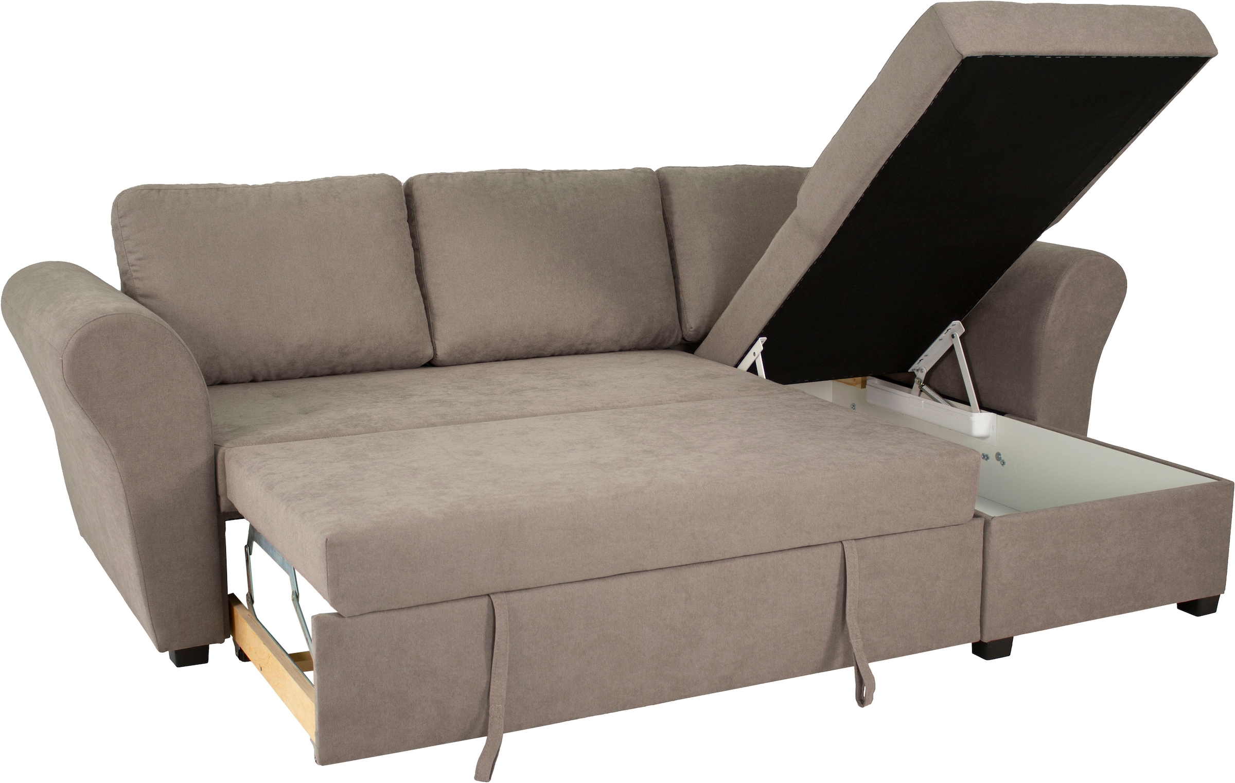 Trends by HG Ecksofa »LASSE, L-Form«, (2 St.), inkl. Schlaffunktion & Bettkasten