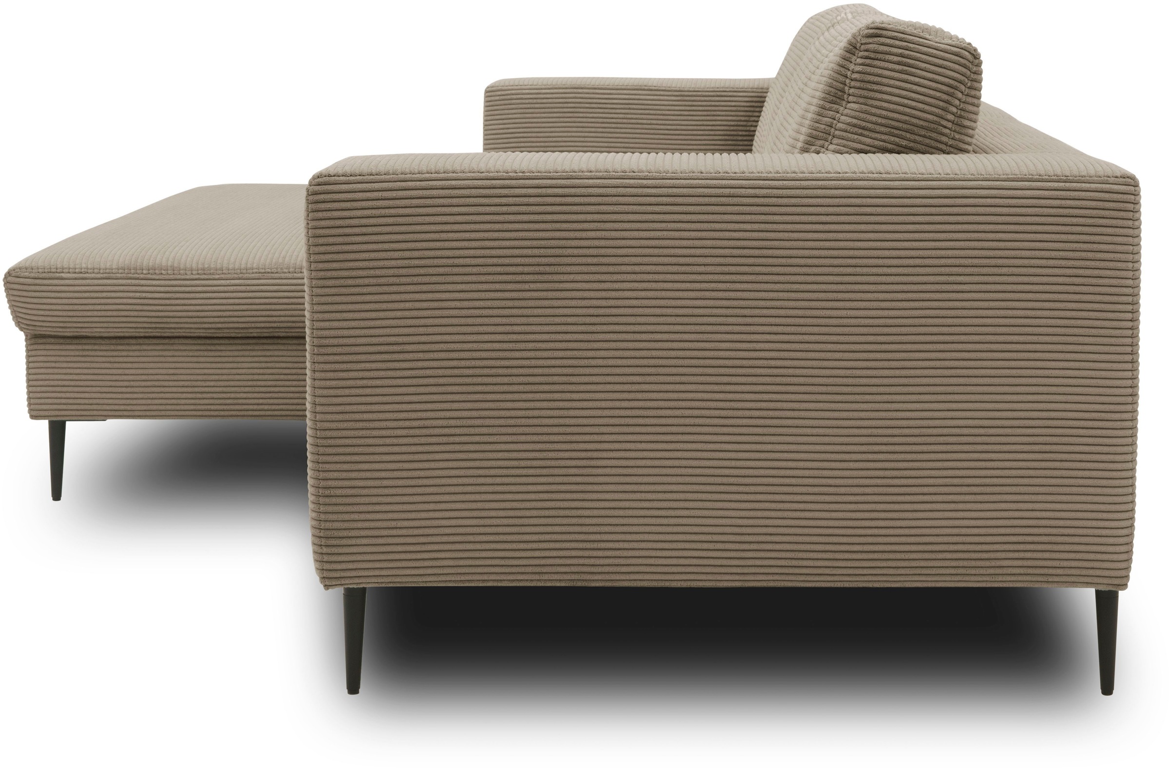 DOMO collection Ecksofa »Modica kompakt und elegant, Breite 244, L-Form«, moderne Optik mit extrabreiter Recamiere, auch in Cord