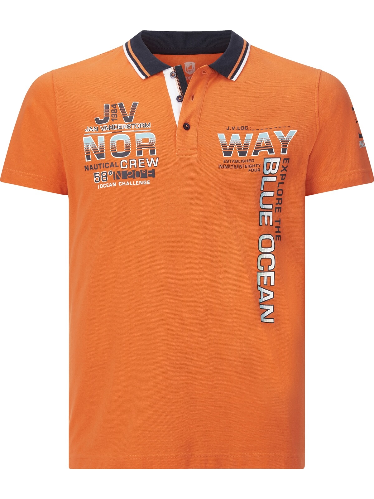Jan Vanderstorm Poloshirt »Poloshirt JERKER«, (1 tlg.), aus weichem Baumwoll-Piqué