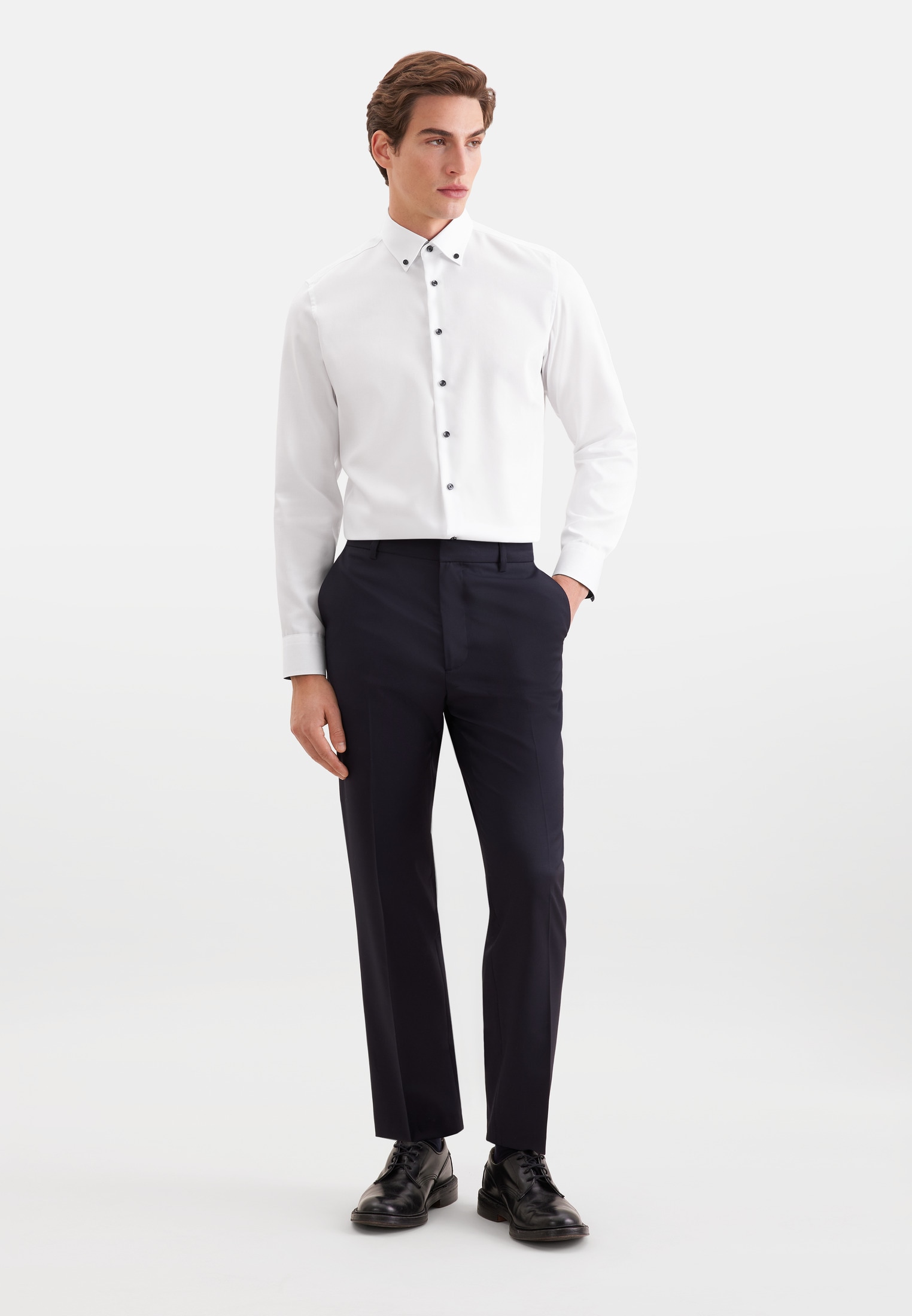 seidensticker Businesshemd »Schwarze Rose« Slim 1/1 Button-Down-Kragen Uni