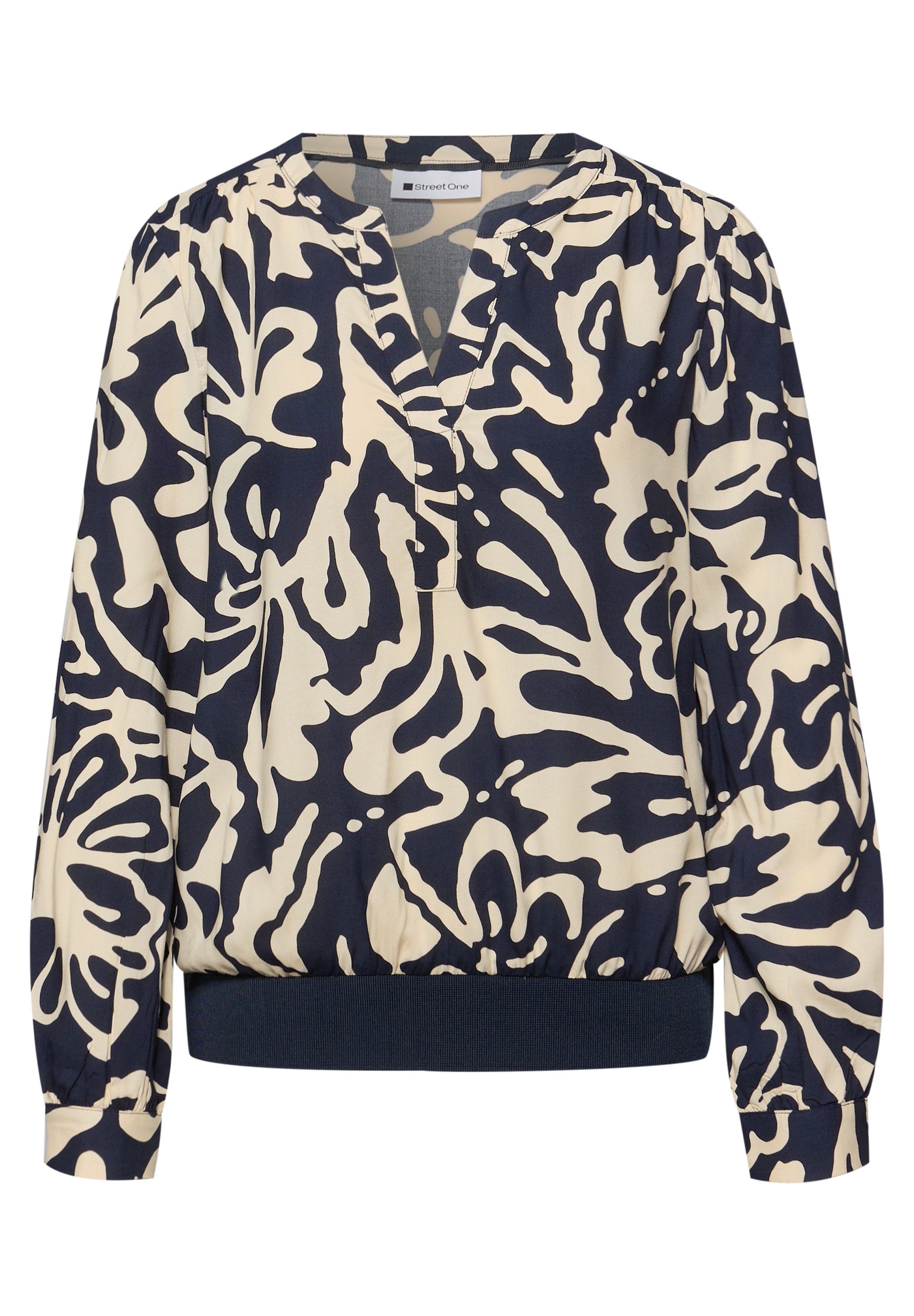 STREET ONE Langarmbluse mit All-Over Print