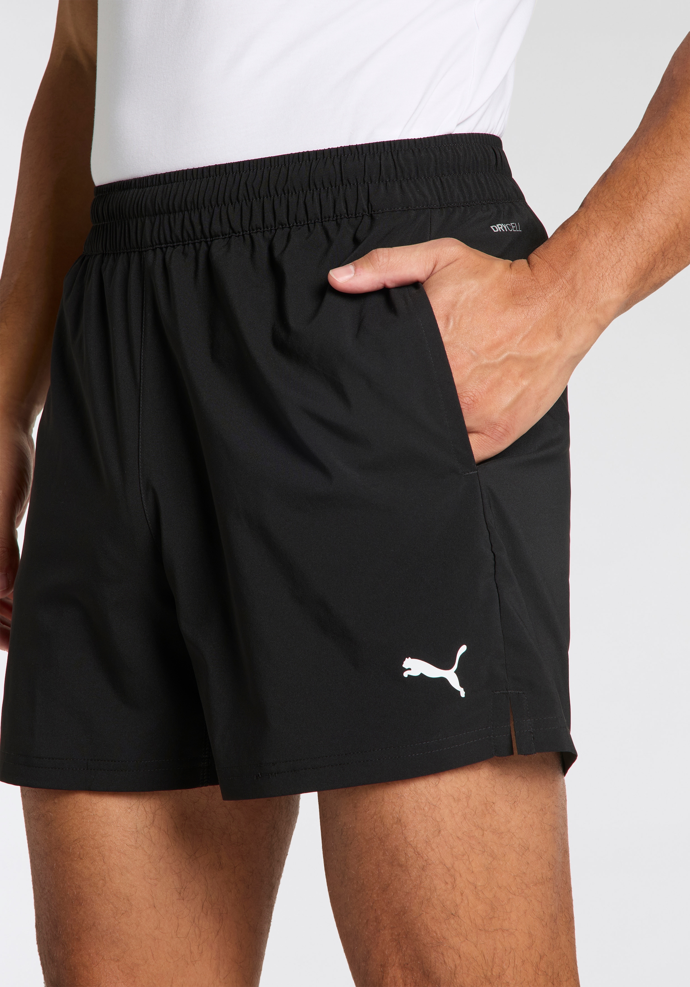 PUMA Trainingsshorts »M TAD ESSENTIALS 5" WOVEN SHORT«