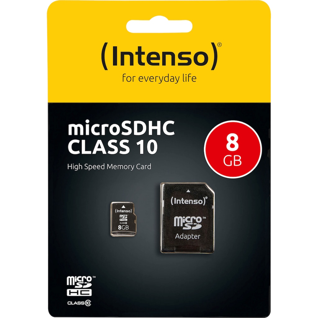 Intenso Speicherkarte »microSDHC Class 10 + SD-Adapter«, (20 MB/s Lesegeschwindigkeit)