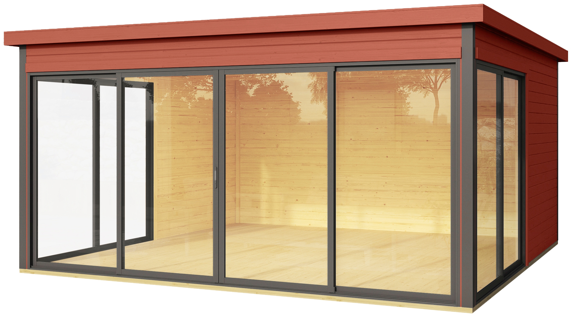 LASITA MAJA Gartenhaus »DOMEO 5 SCHWEDENROT/ANTHRAZIT«, (Set), Fundamentmass 4180 x... kaufen