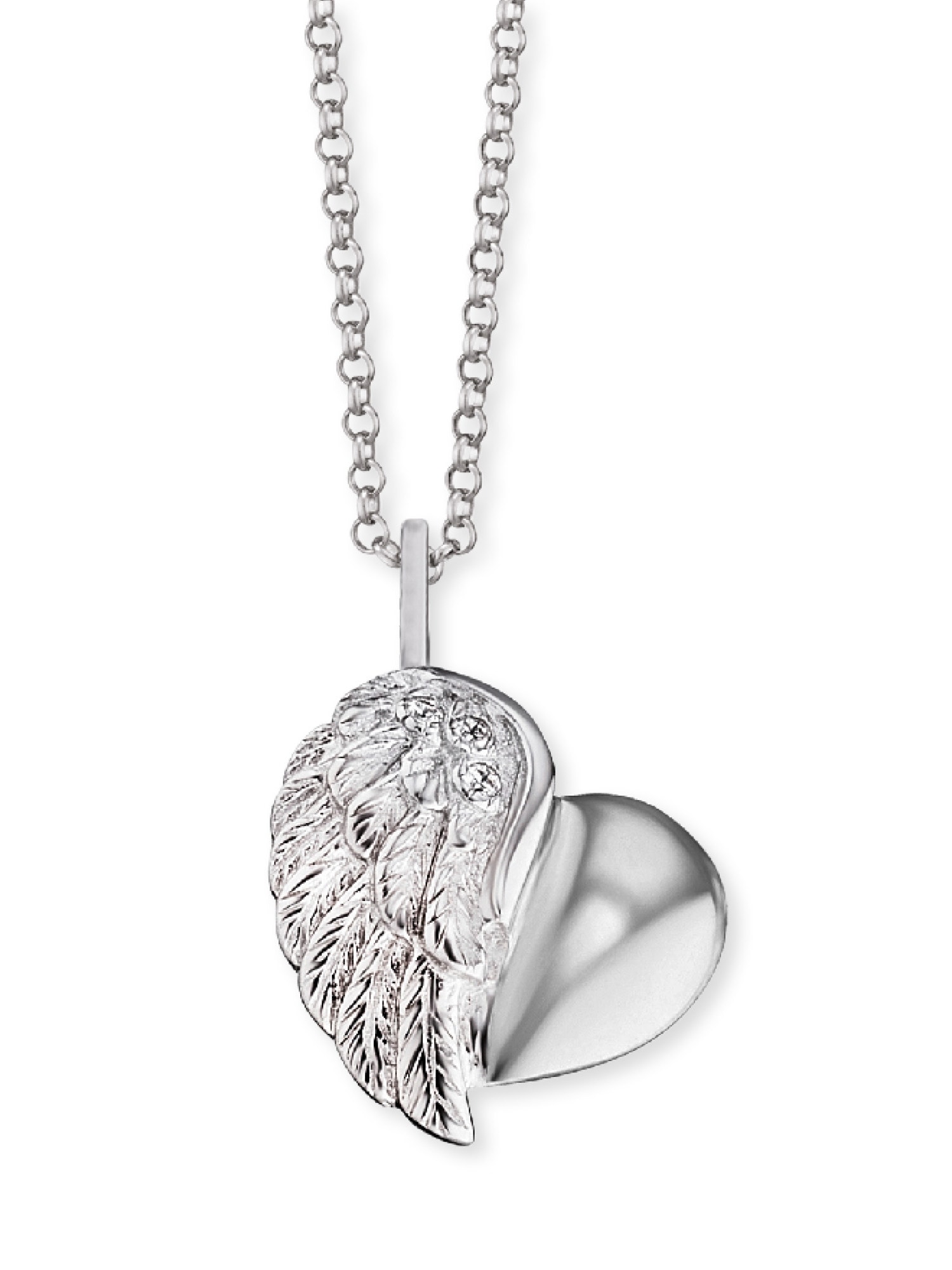 Engelsrufer Kette mit Anhänger »Herzflügel« Made in Germany - mit Zirkonia (synth.)