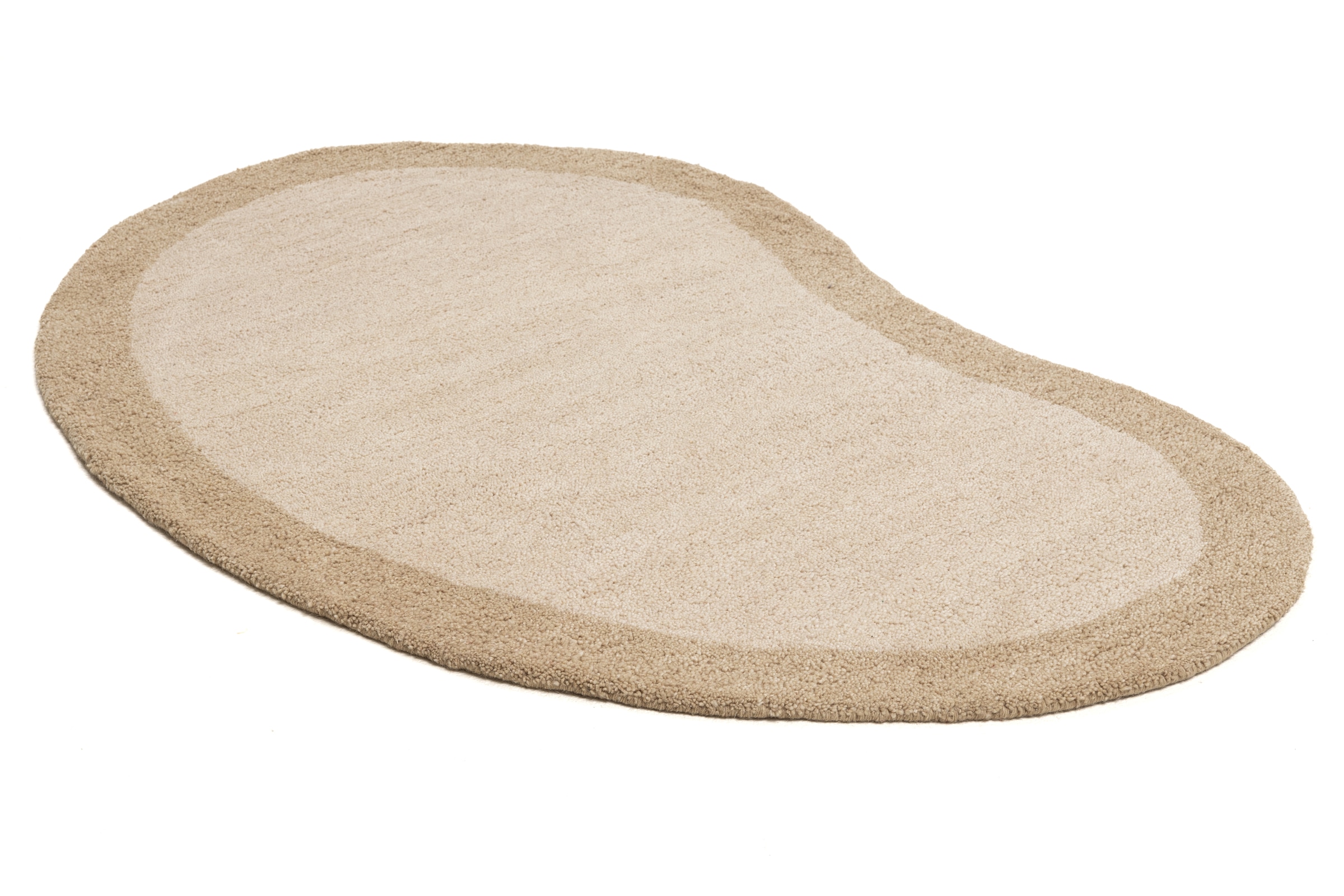 THEKO Wollteppich »Gabbeh Super, Handweb Teppich, Bordüre, reine Wolle, handgewebt«, oval, 15 mm Höhe, Schlafzimmer, Wohnzimmer, Esszimmer, auch als Läufer, eckig oder rund