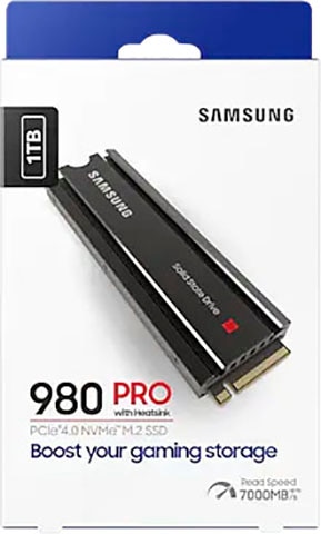 Samsung interne SSD »980 PRO Heatsink«, Anschluss M.2 PCIe 4.0, Playstation 5 kompatibel