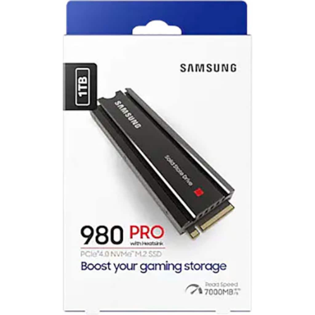 Samsung interne SSD »980 PRO Heatsink«, Anschluss M.2 PCIe 4.0, Playstation 5 kompatibel