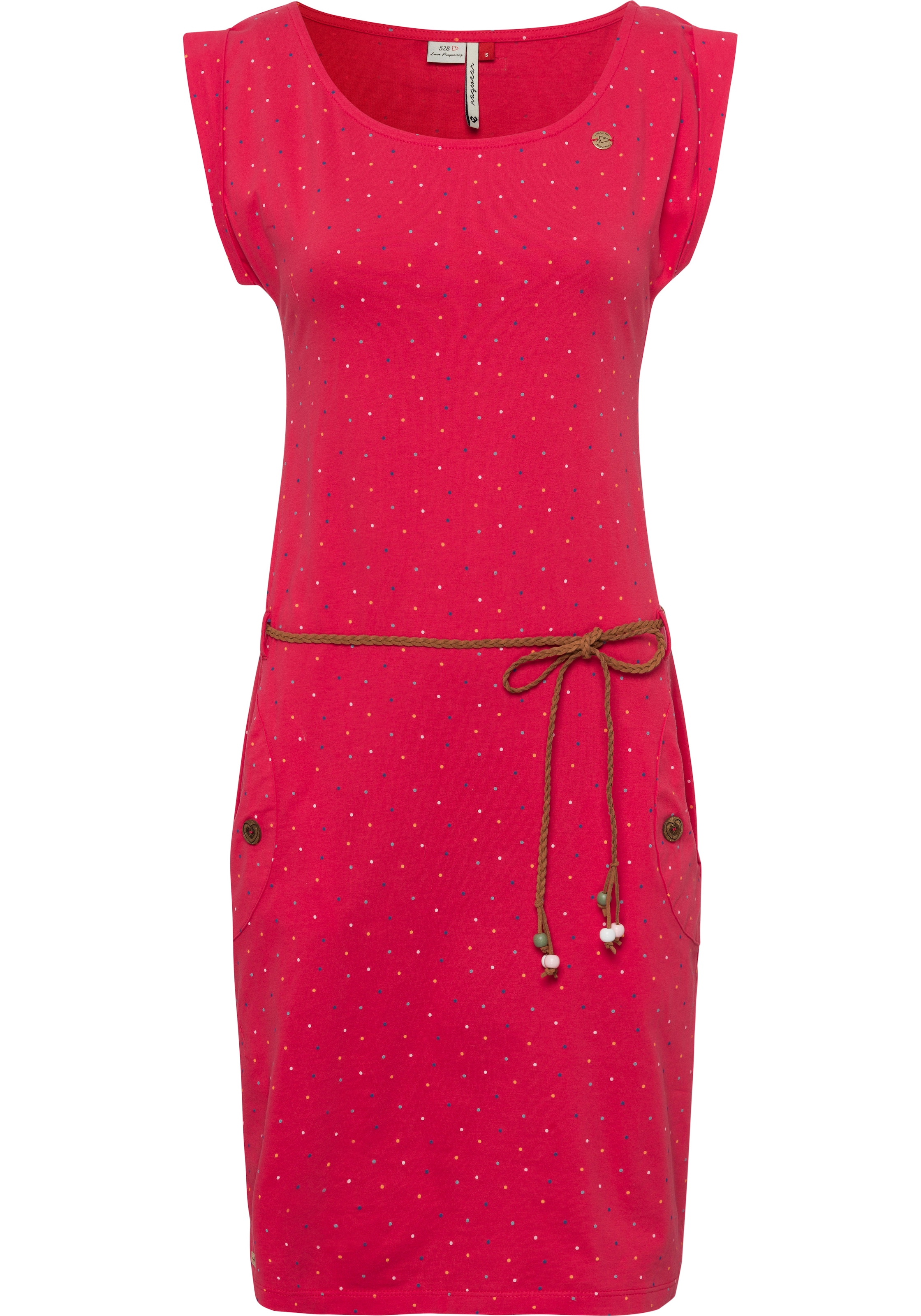 Ragwear Jerseykleid »TAGG DOTS«, (2 Multi-Color-Punkte-Muster tlg., kaufen mit im Bindegürtel), online OTTO bei