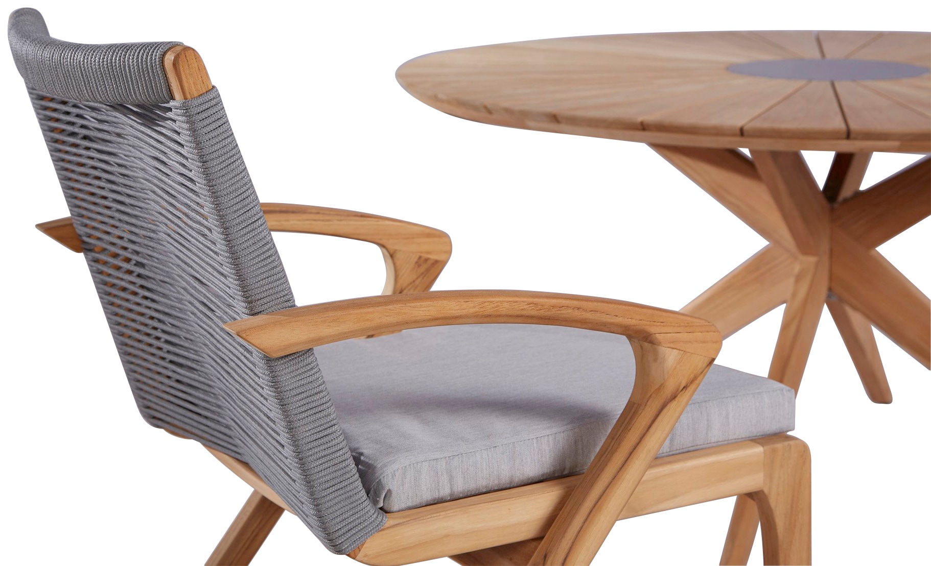 Best Gartensessel »Agadir«, (1 St.), Teakholz, grau