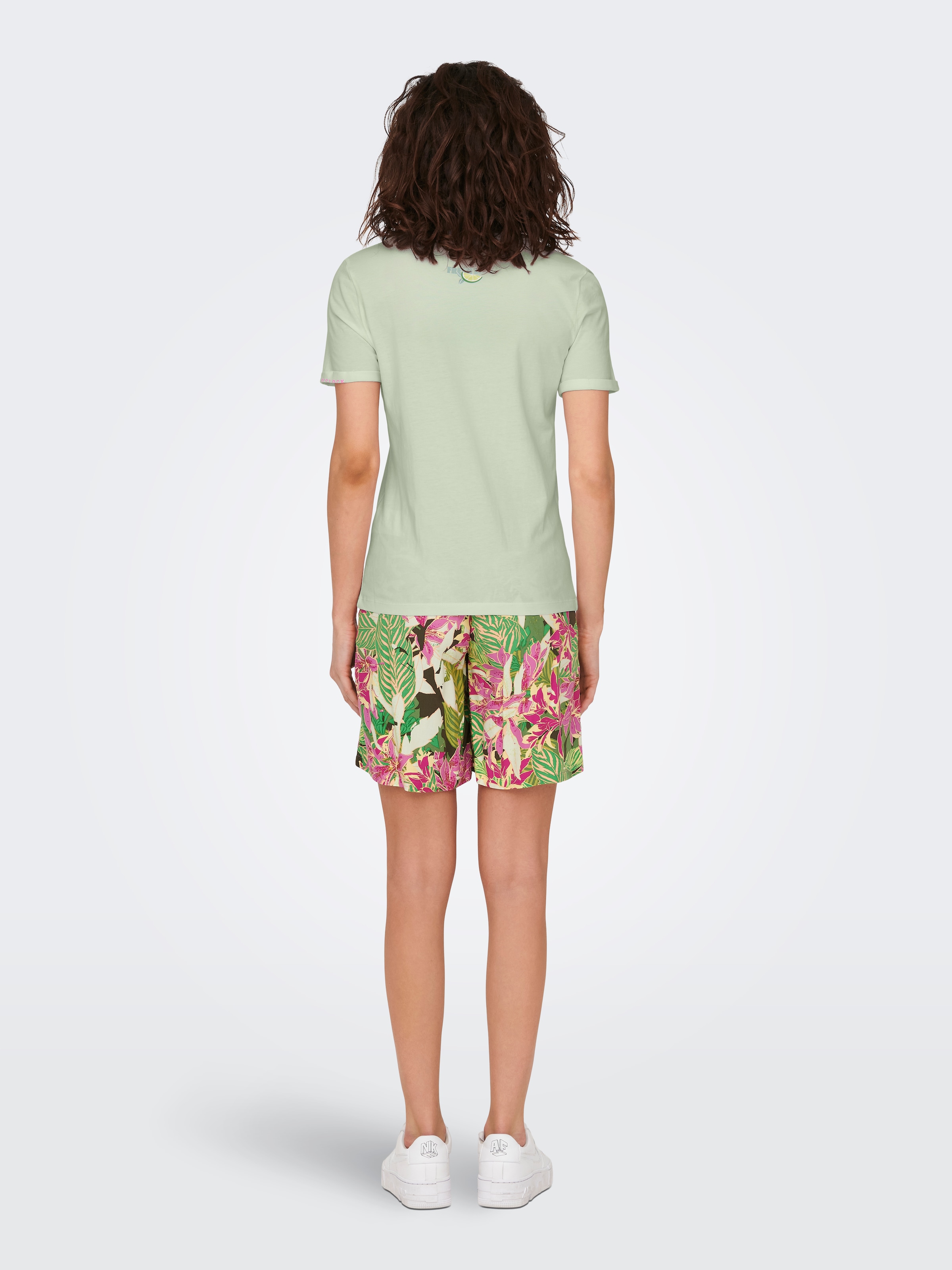 ONLY T-Shirt »ONLKITA S/S DRINKS TOP BOX JRS« Baumwolle, regular fit, Rundhals