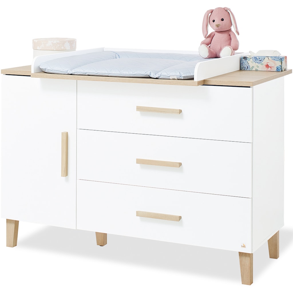Pinolino® Babymöbel-Set »Lumi«, (Spar-Set, 2 St., Gitterbett, Wickelkommode), extrabreit; Made in Europe; mit Kinderbett und Wickelkommode
