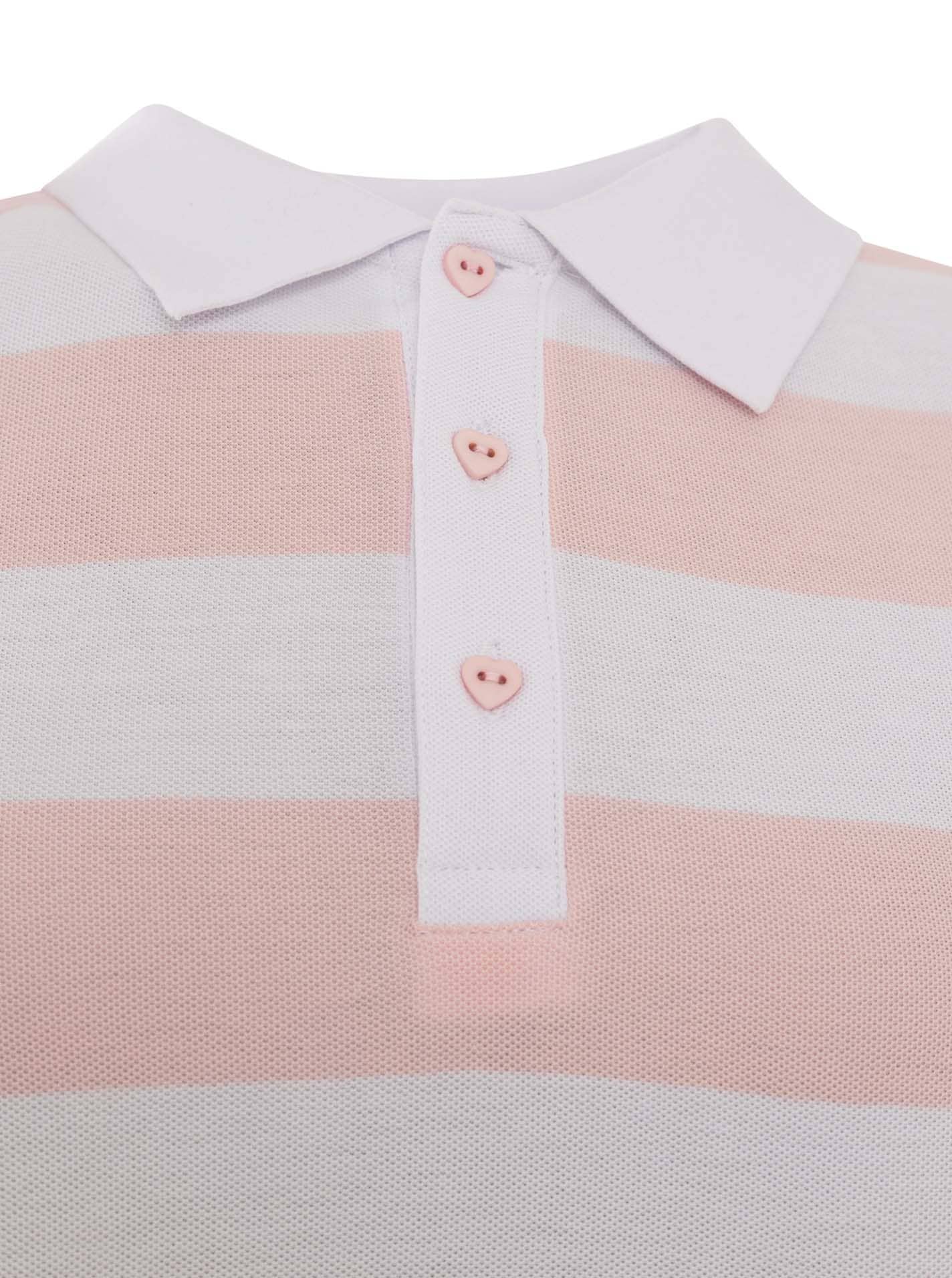 Zwillingsherz »Stripes« kurzarm, Polokragen und Knopfleiset abgesetzt, Herzknöpfe