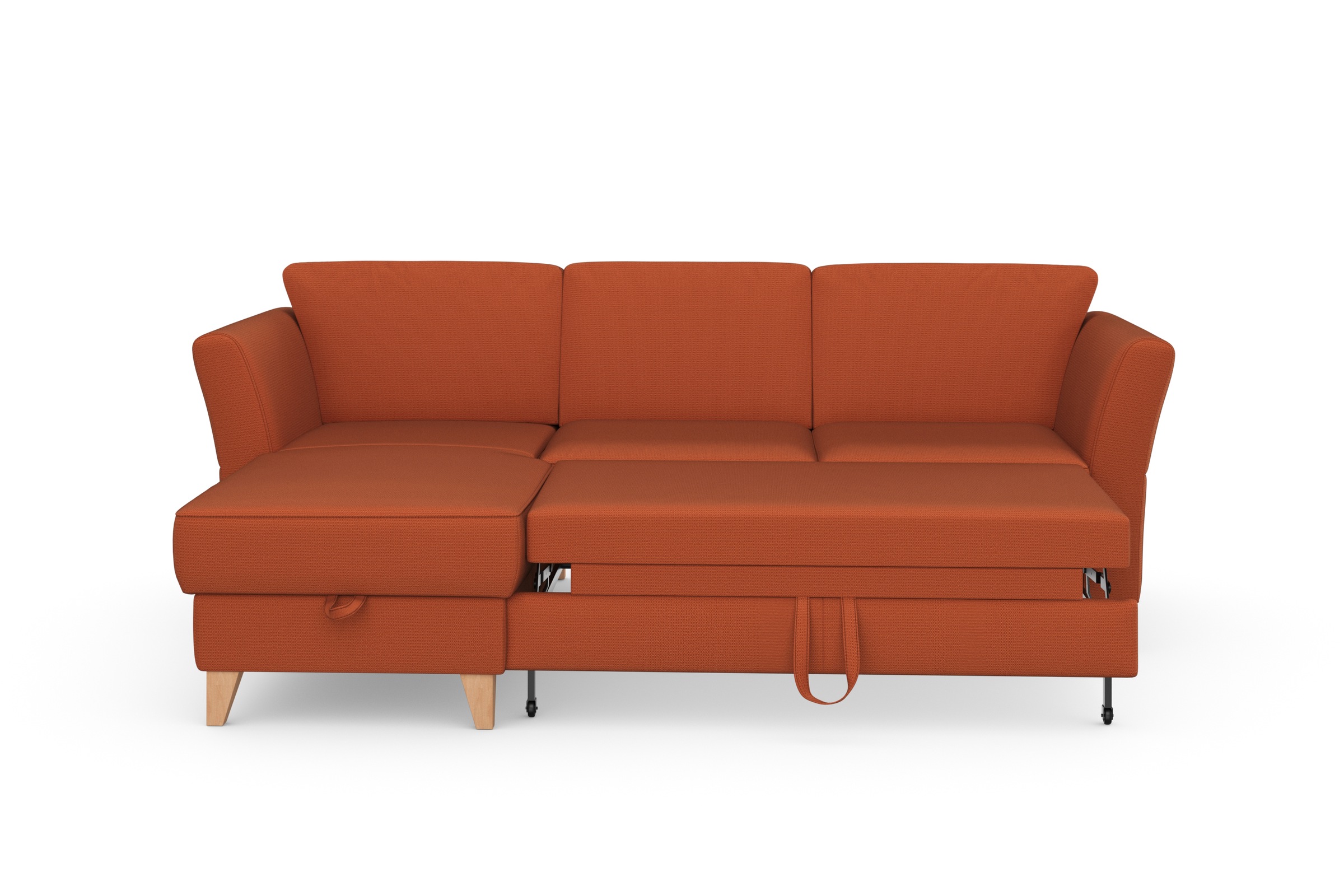 sit&more Ecksofa »Visby L-Form«, Wahlweise mit Bettfunktion und Bettkasten, frei im Raum stellbar