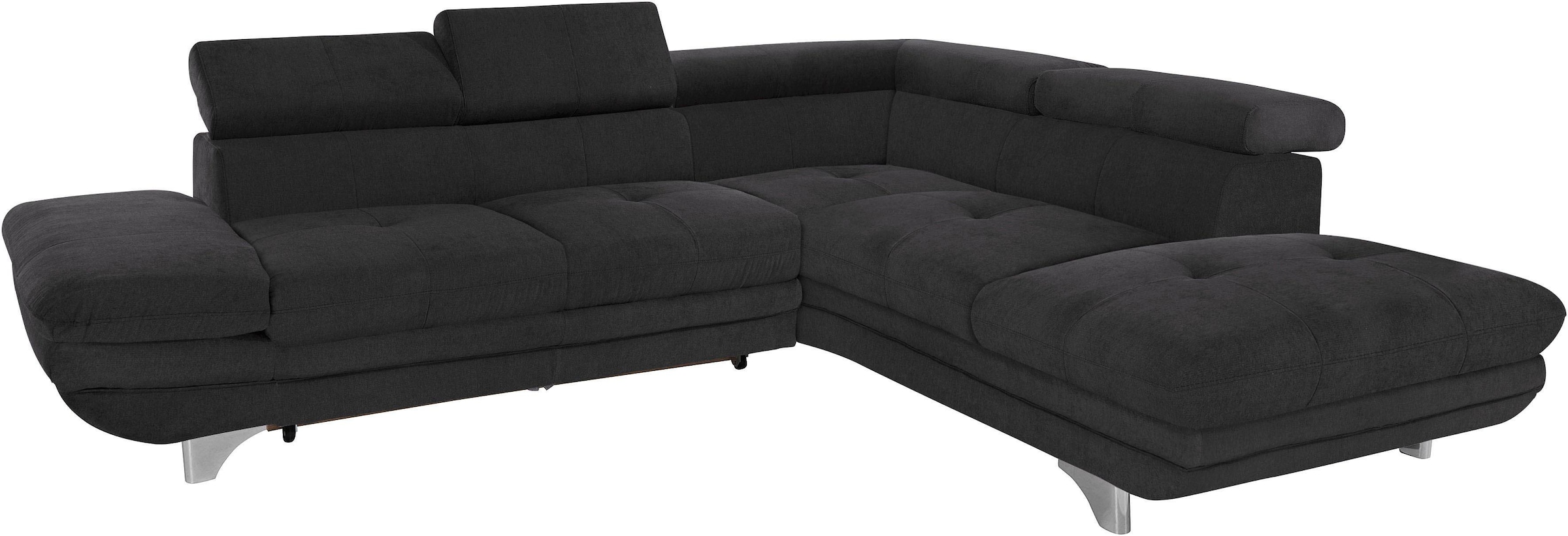 COTTA Ecksofa »Enterprise L-Form« mit Arm- & Kopfteilverstellung, wahlweise mit Bettfunktion