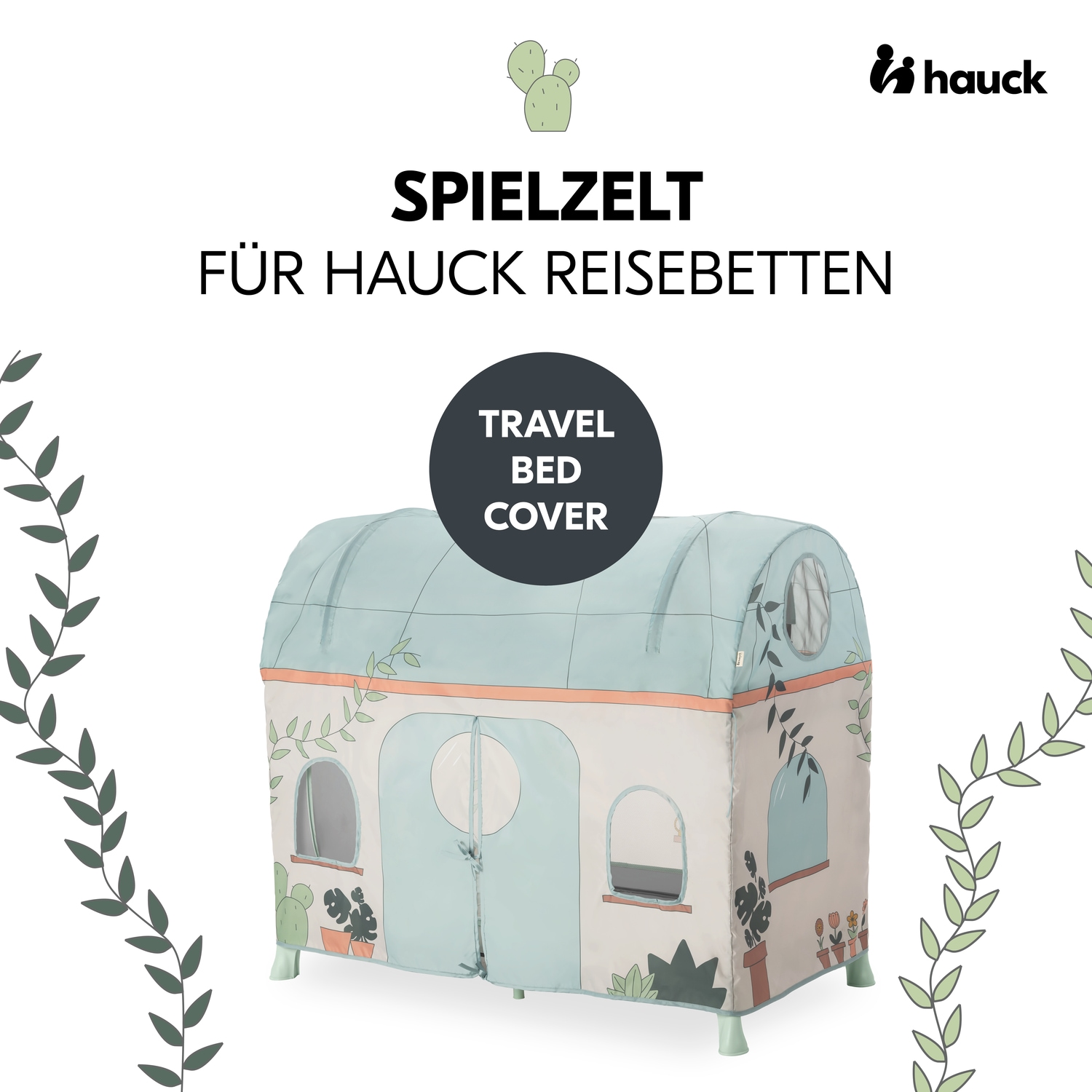 Hauck Bettzelt »Travel Bed Cover, Plants«, Ergänzung für hauck Reisebetten (120 x 60 cm)