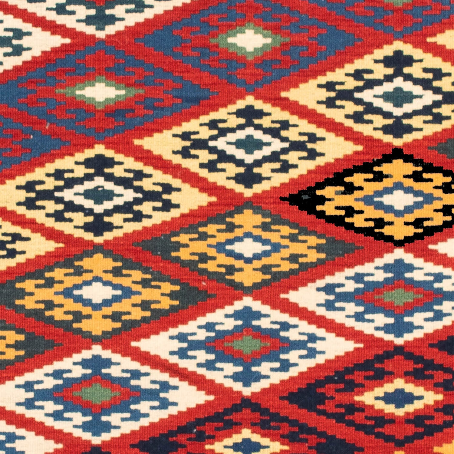 morgenland Wollteppich »Kelim - Oriental quadratisch - 104 x 103 cm - mehrfarbig«, quadratisch, Wohnzimmer, Einzelstück