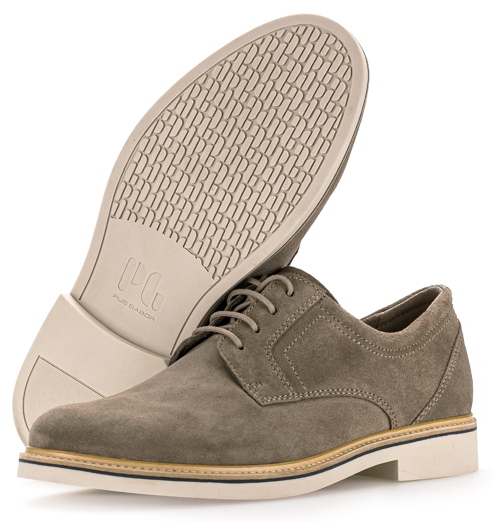 Pius Gabor Schnürschuh  , Blockabsatz, Businessschuh, Halbschuh mit Ziernähten, G-Weite