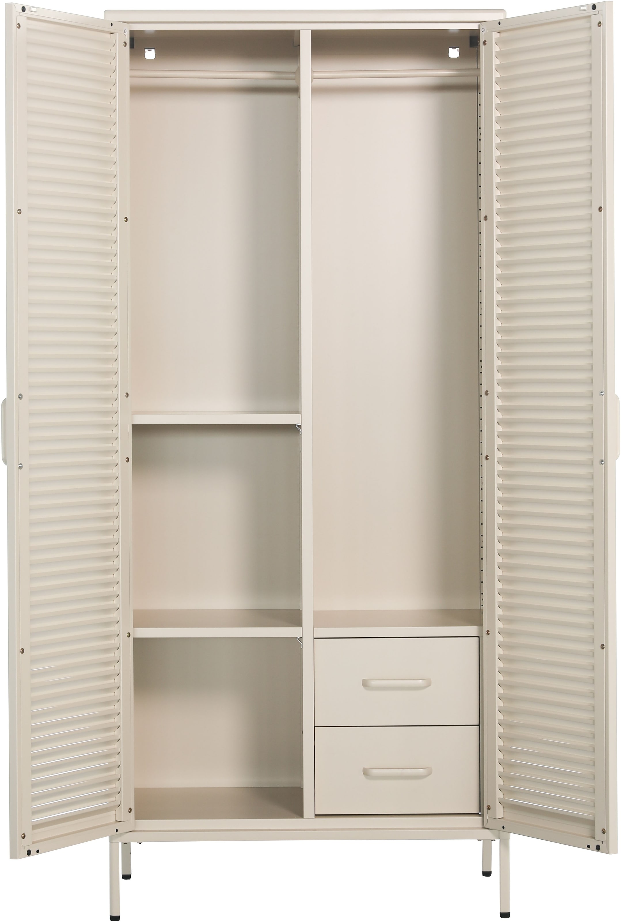 OTTO home Kleiderschrank »GERRON Kleiderschrank Metallschrank Spind« Schlafzimmerschrank mit 2 Türen weiß Breite 80cm