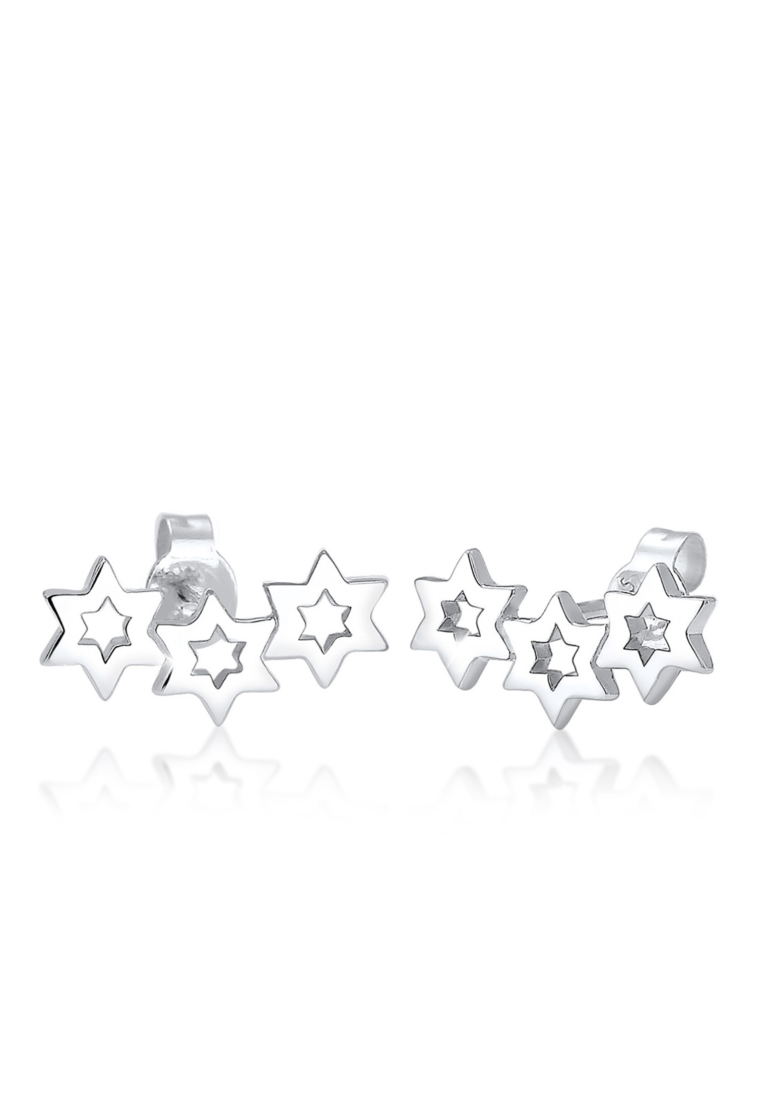 Paar Ohrstecker »Ohrringe Sterne Astro Earcuff 925 Sterling Silber«