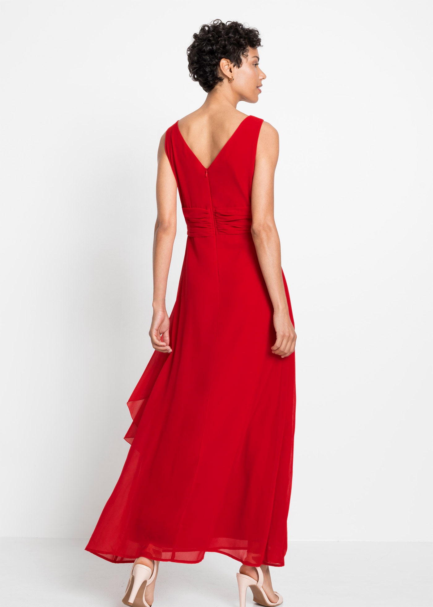 bonprix Chiffonkleid 1 tlg. tlg. für Abiball, Festtage und Hochzeiten, aus feinem Chiffon