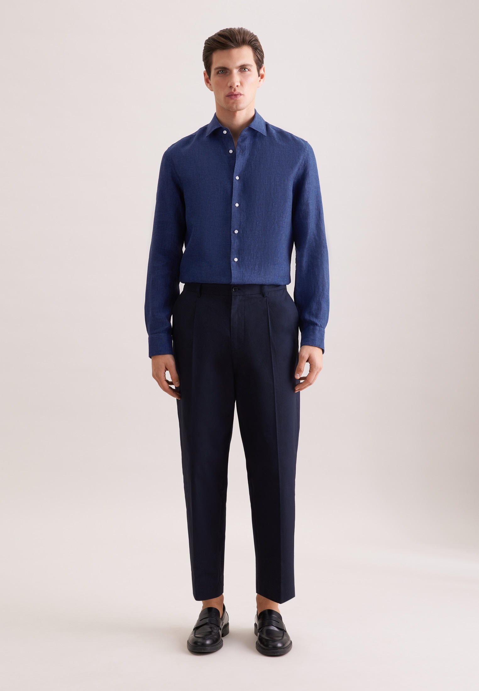 seidensticker Leinenhemd »Schwarze Rose« Slim 1/1 Kentkragen Uni