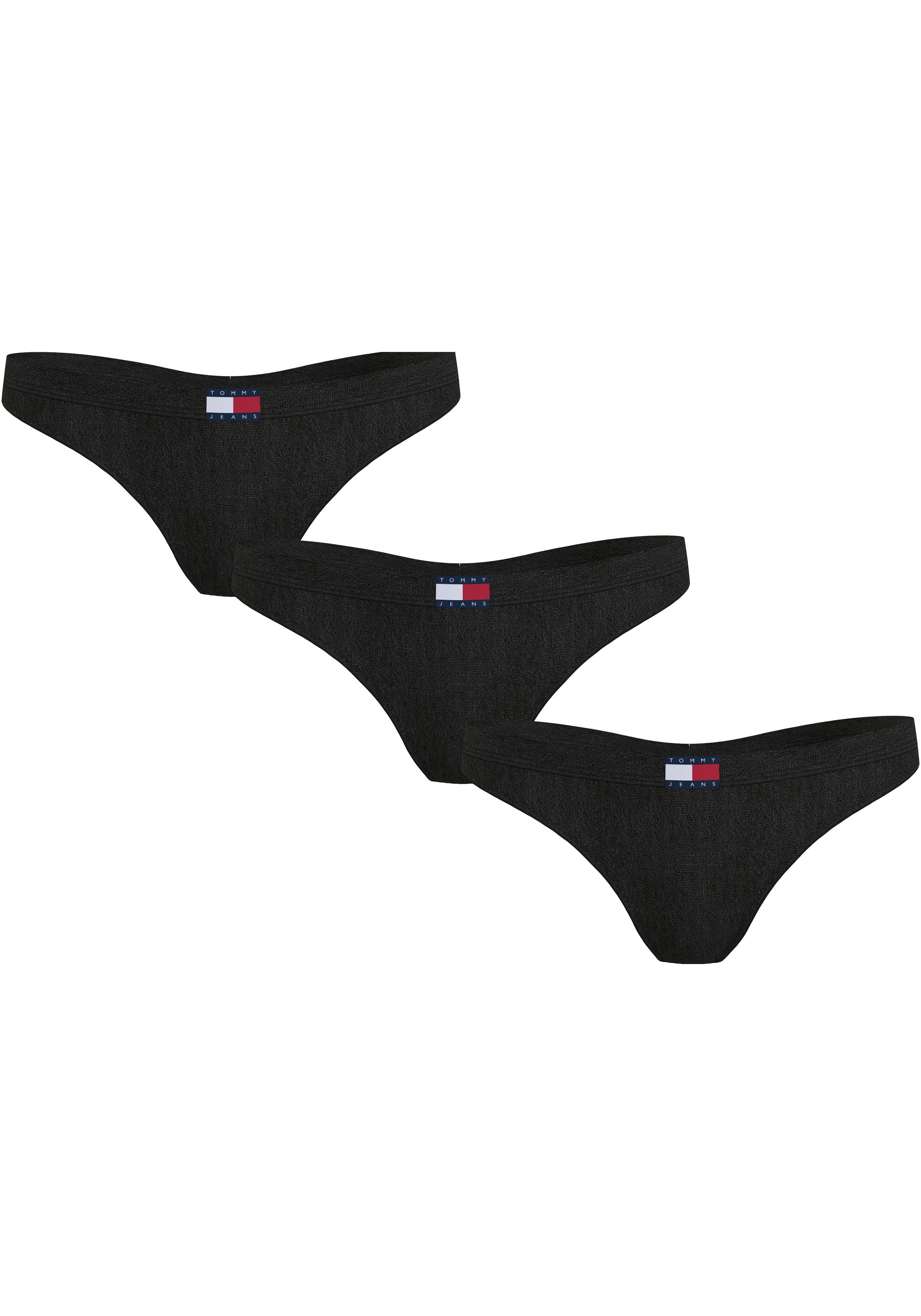 Tommy Hilfiger Underwear Slip »3P CLASSIC THONG (EXT SIZES)«, (Packung, 3 St., 3er), mit Tommy Jeans Logo-Badge