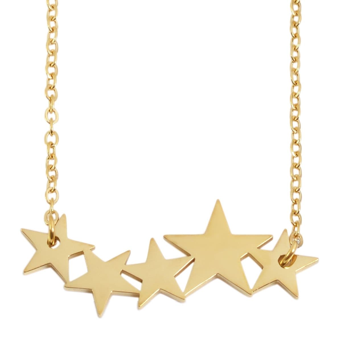 Adelia´s Gliederkette »Damen Halskette ¿ Ankerkette Stern aus Edelstahl 43+5«
