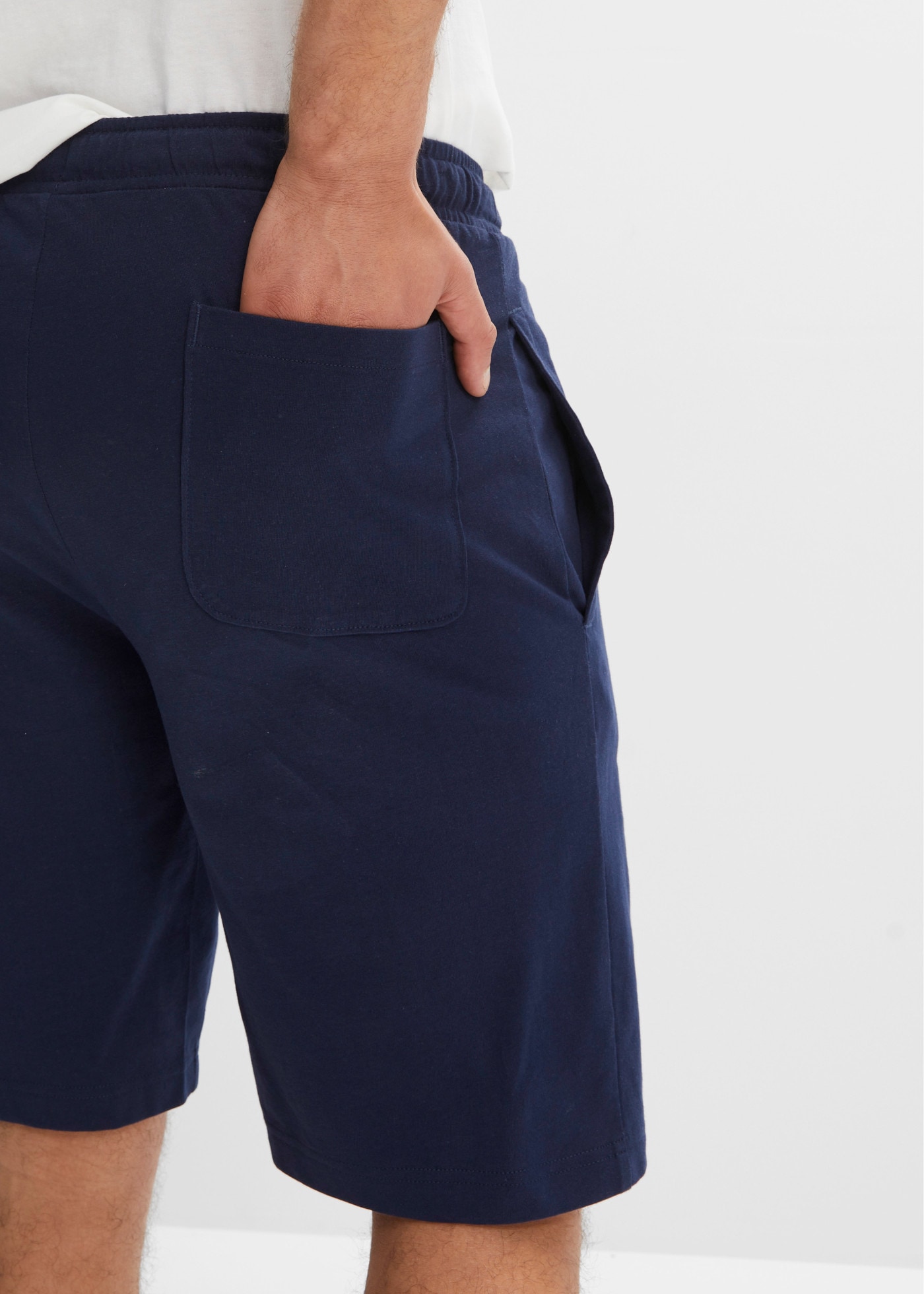 bonprix Bermudas  aus Baumwolle, mit Kordeln in Kontrastfarbe, Regular Fit